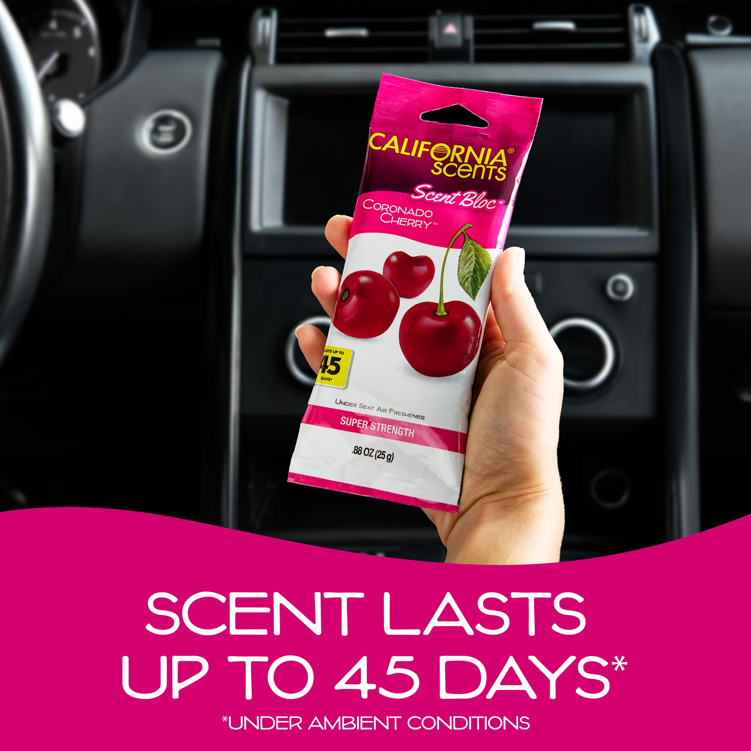 California Scents Power Bloc Car Air Freshener, Coronado Cherry Scent