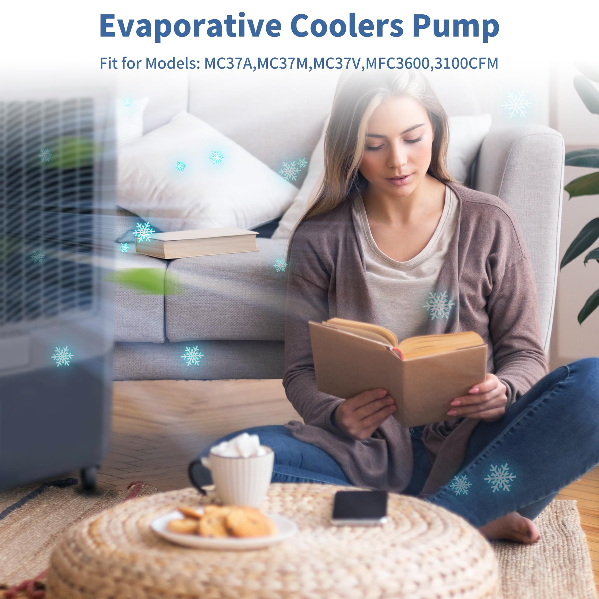 MC37M Evaporative Cooler Pump with 3 Pin Connector Fit for Models: MC37M, MC37V