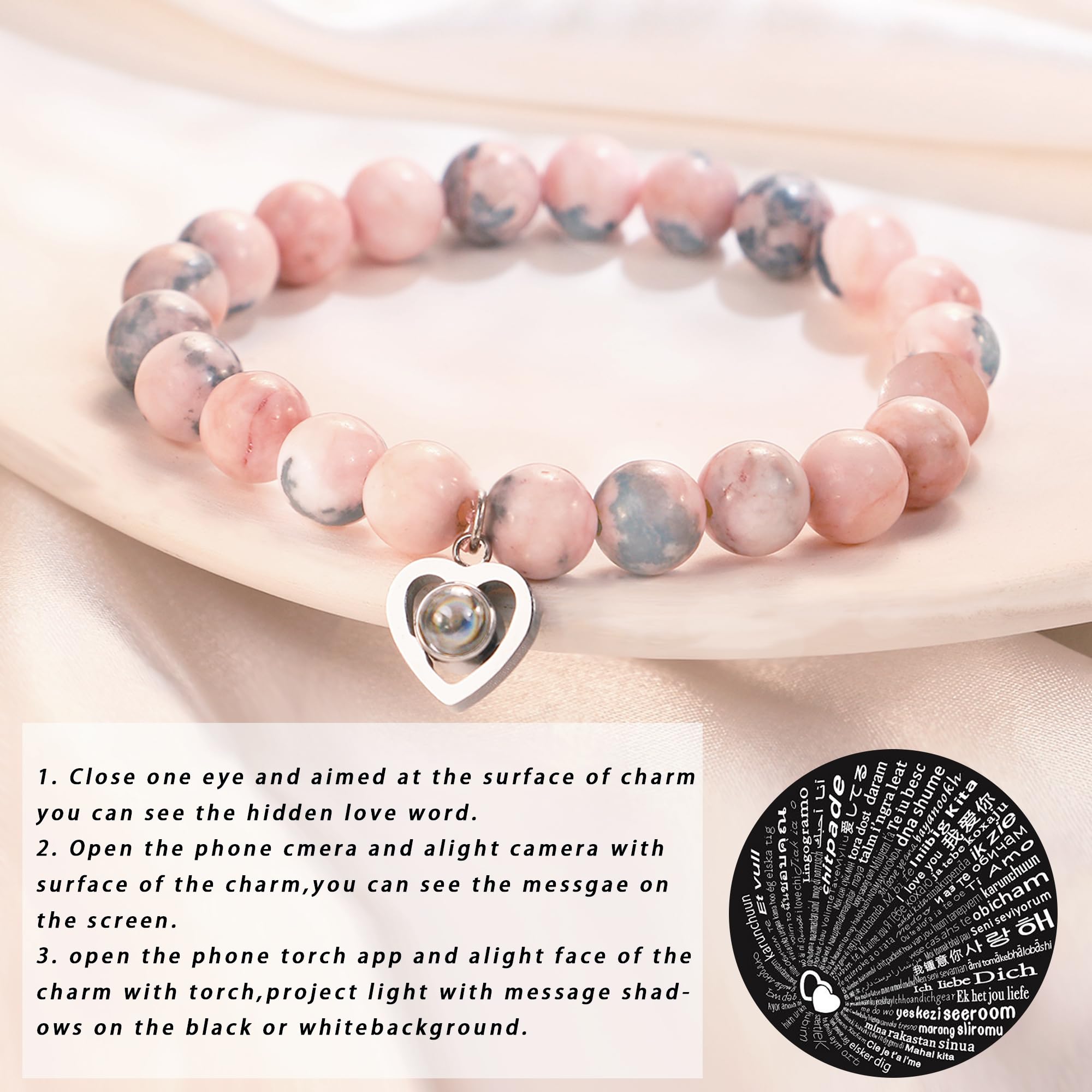 SERENEY Valentines Day Gifts for Girlfriend, Girlfriend Bracelets as I Love You Gifts for Women, Gf Bracelets as Girlfriend Birthday Gifts for Her, Romantic Gifts for Anniversary Engagement Day