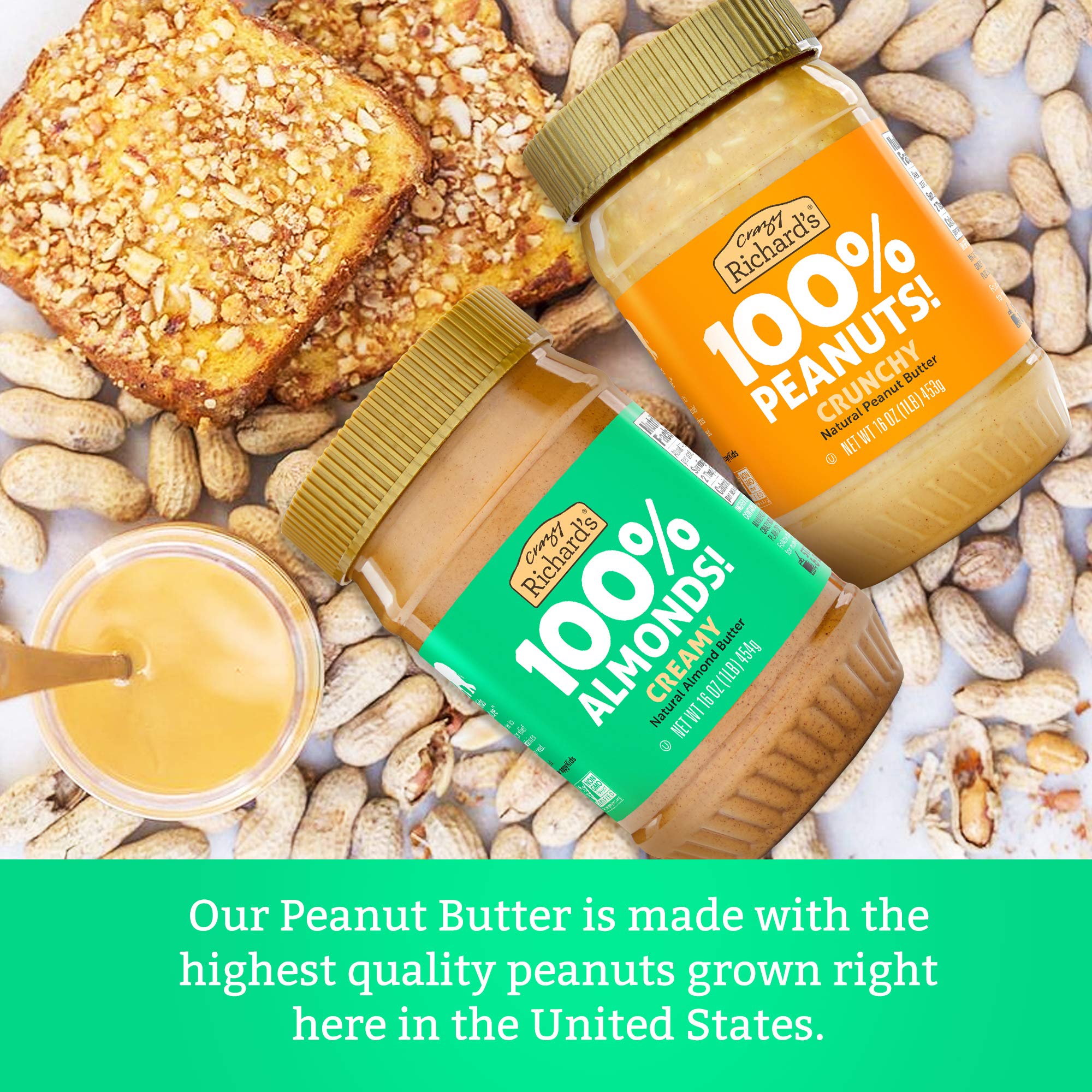 Crazy Richard Peanut Butter, Crunchy, 16 oz