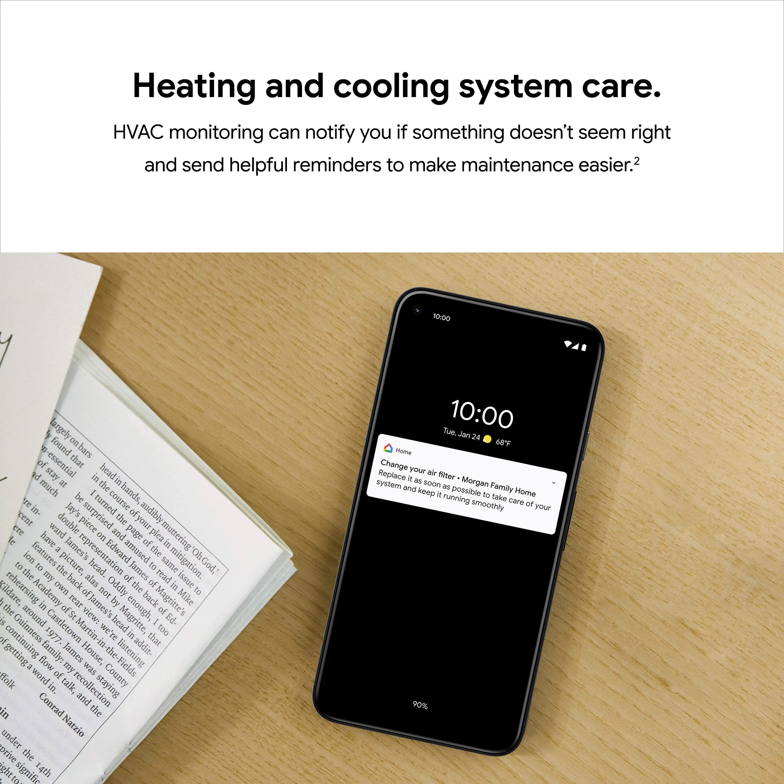 Google Nest Thermostat - Smart Thermostat for Home - Programmable Wifi Thermostat - Snow