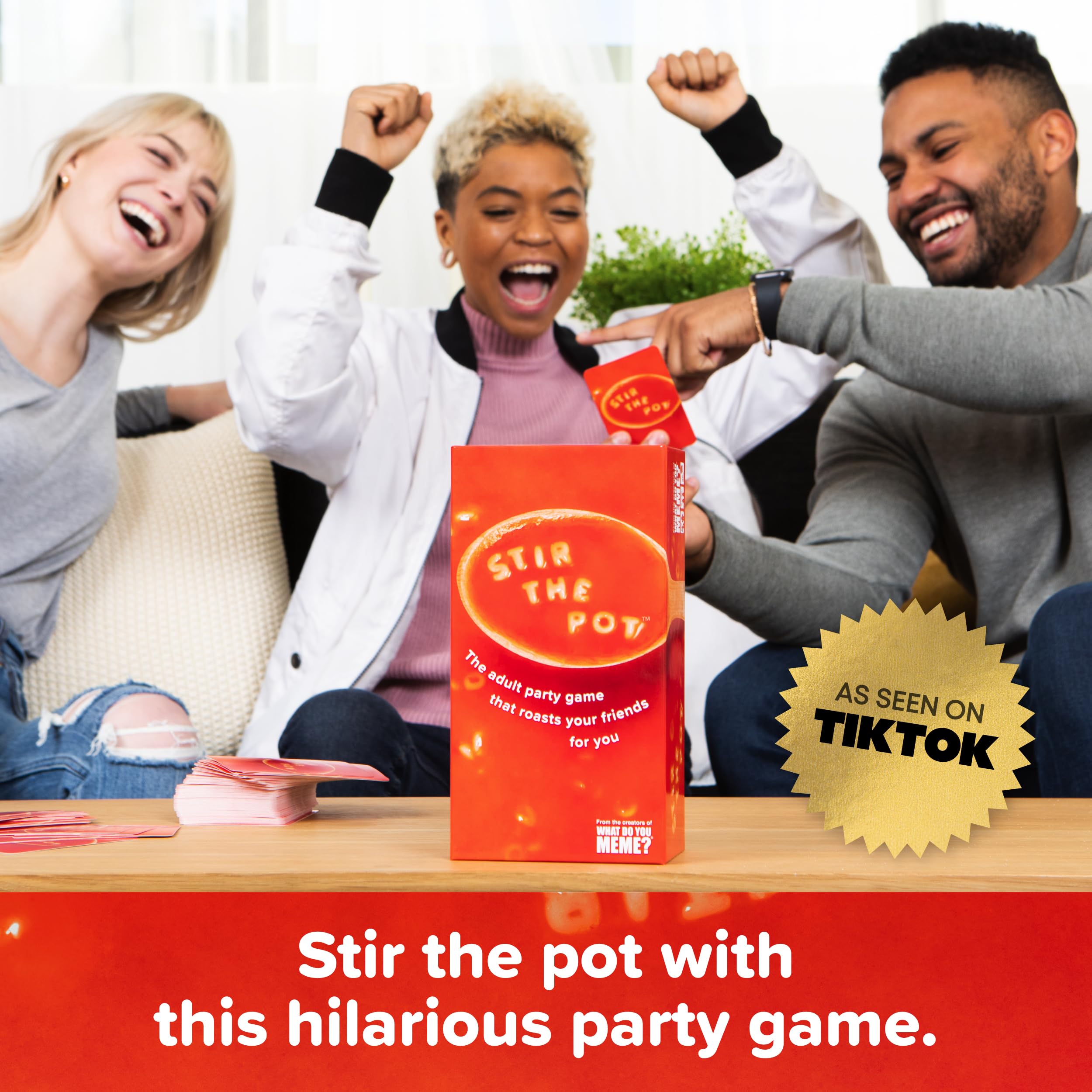 WHAT DO YOU MEME? Stir The Pot - The Party Game That Roasts Your Friends - Adult Card Games for Game Night