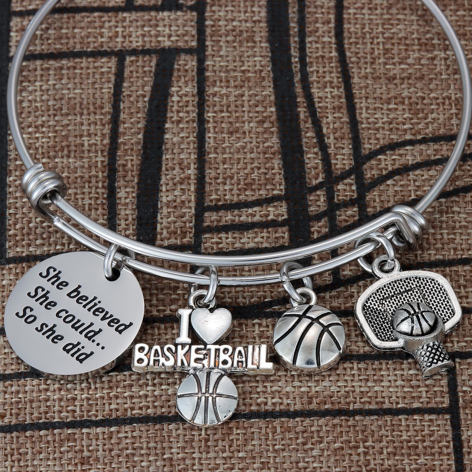 Basketball Bracelet Gifts for Women Basket Ball Lovers Basketball Team Bracelet