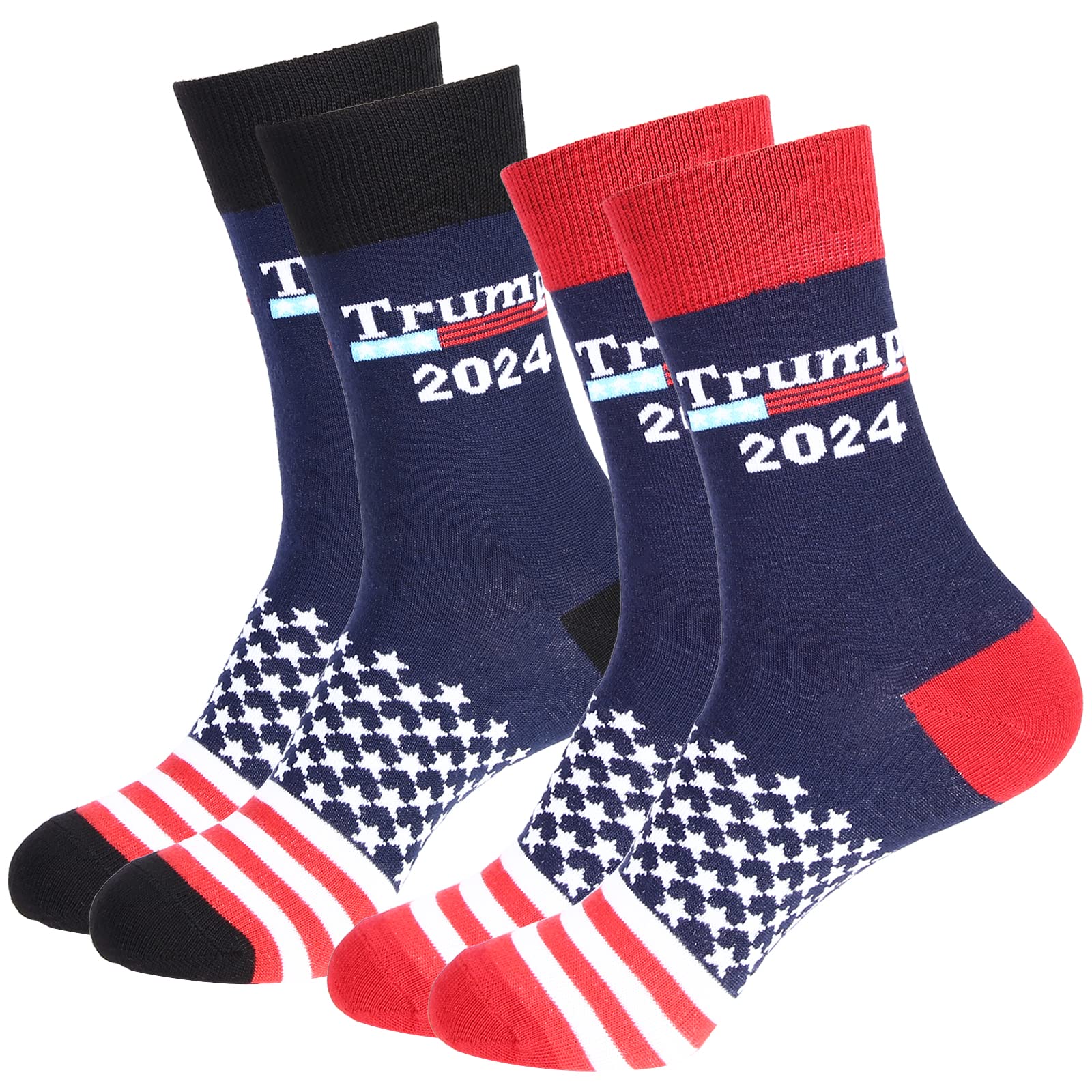 ZXGXLAW Trump 2024 Take America Back MAGA USA Patriotic Freedom Day Gifts Lets Go Brandon Funny Socks