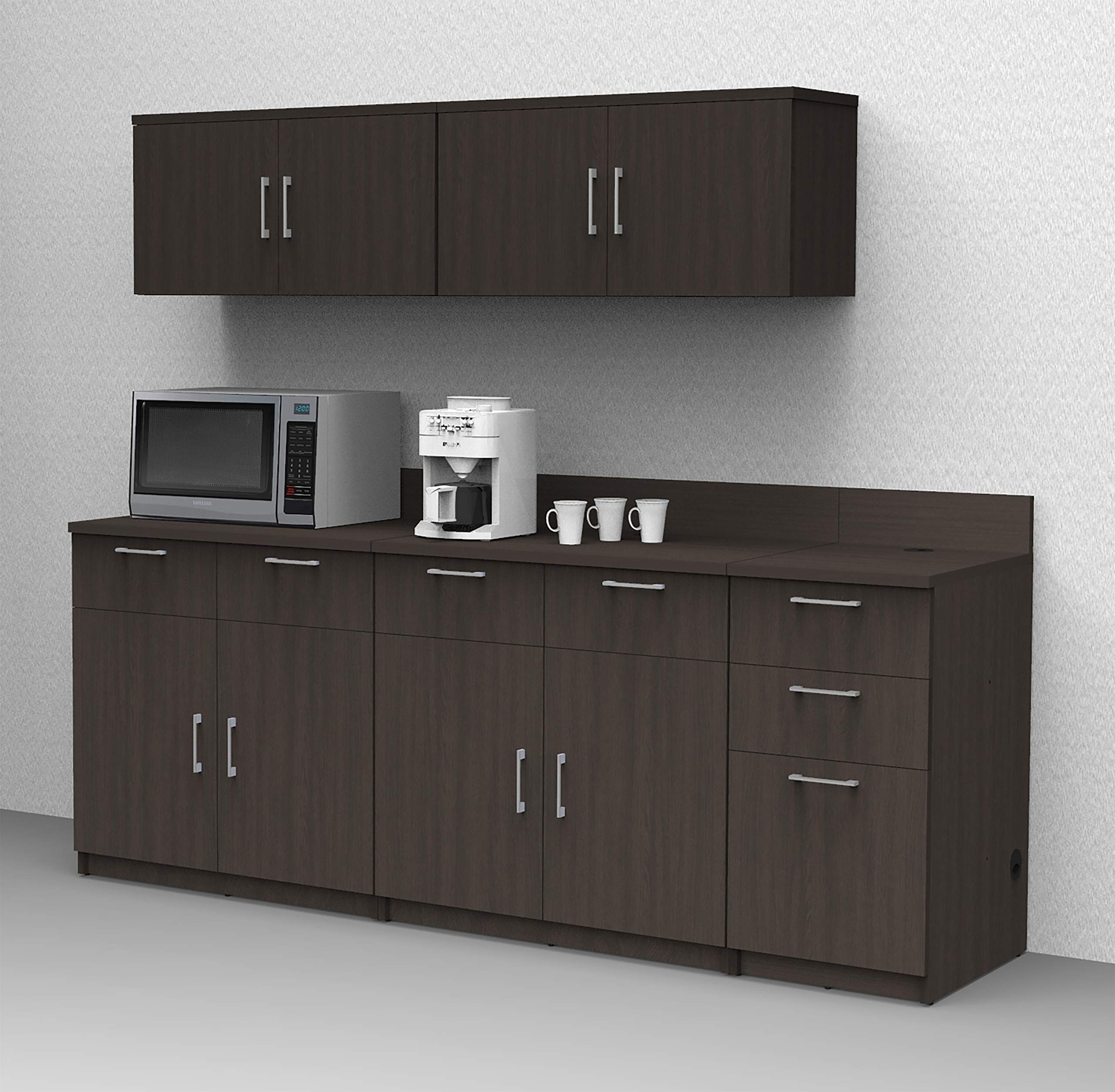 BREAKtime Coffee Break Lunch Room Furniture Buffet Model 6891 5 Piece Group Color Espresso - Factory Assembled (Purchase is Furniture Items ONLY) 90 inch Width