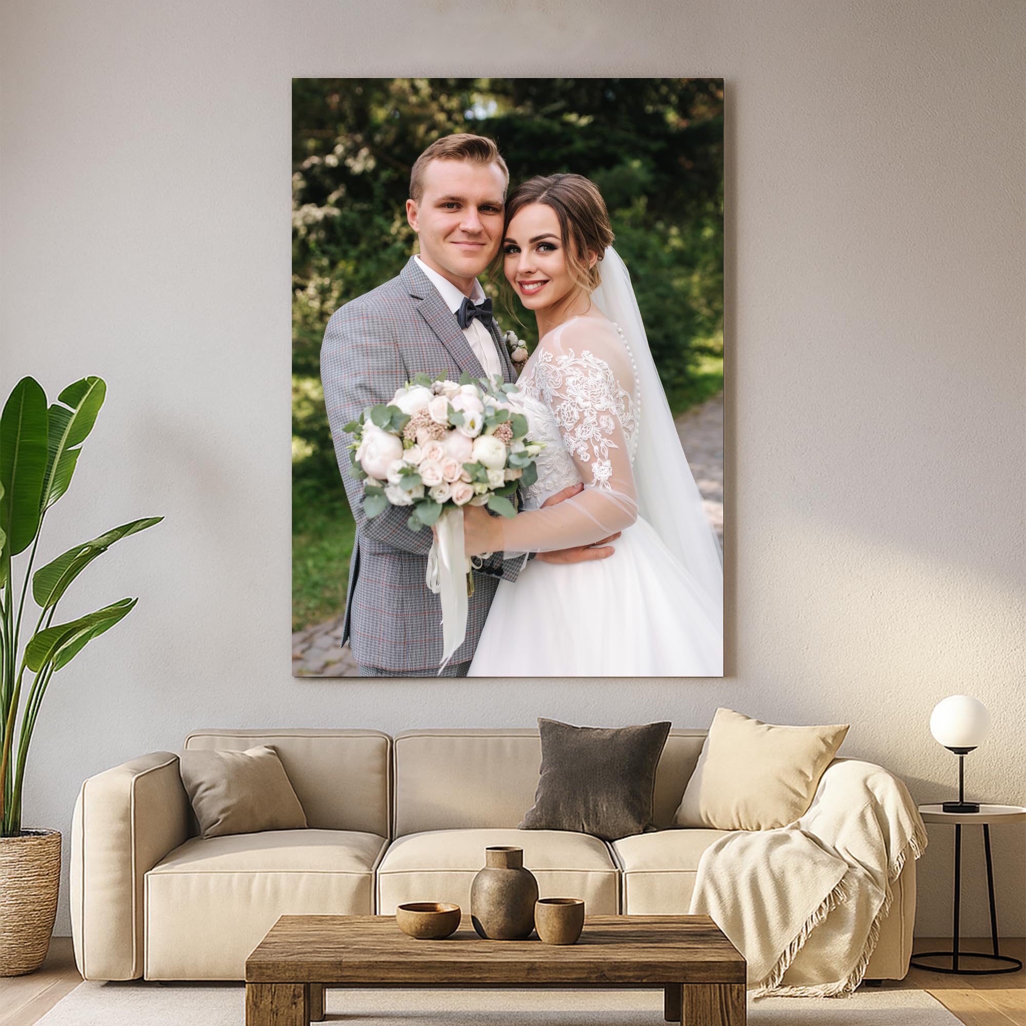 GagetElec Custom Canvas Prints with Your Photos,Personalized Canvas Pictures Prints,Customized Canvas Wall Art Decoration for Family, Baby, Pets,Home Office Decor, Christmas &Thanksgiving Gifts (11L" x 14W")