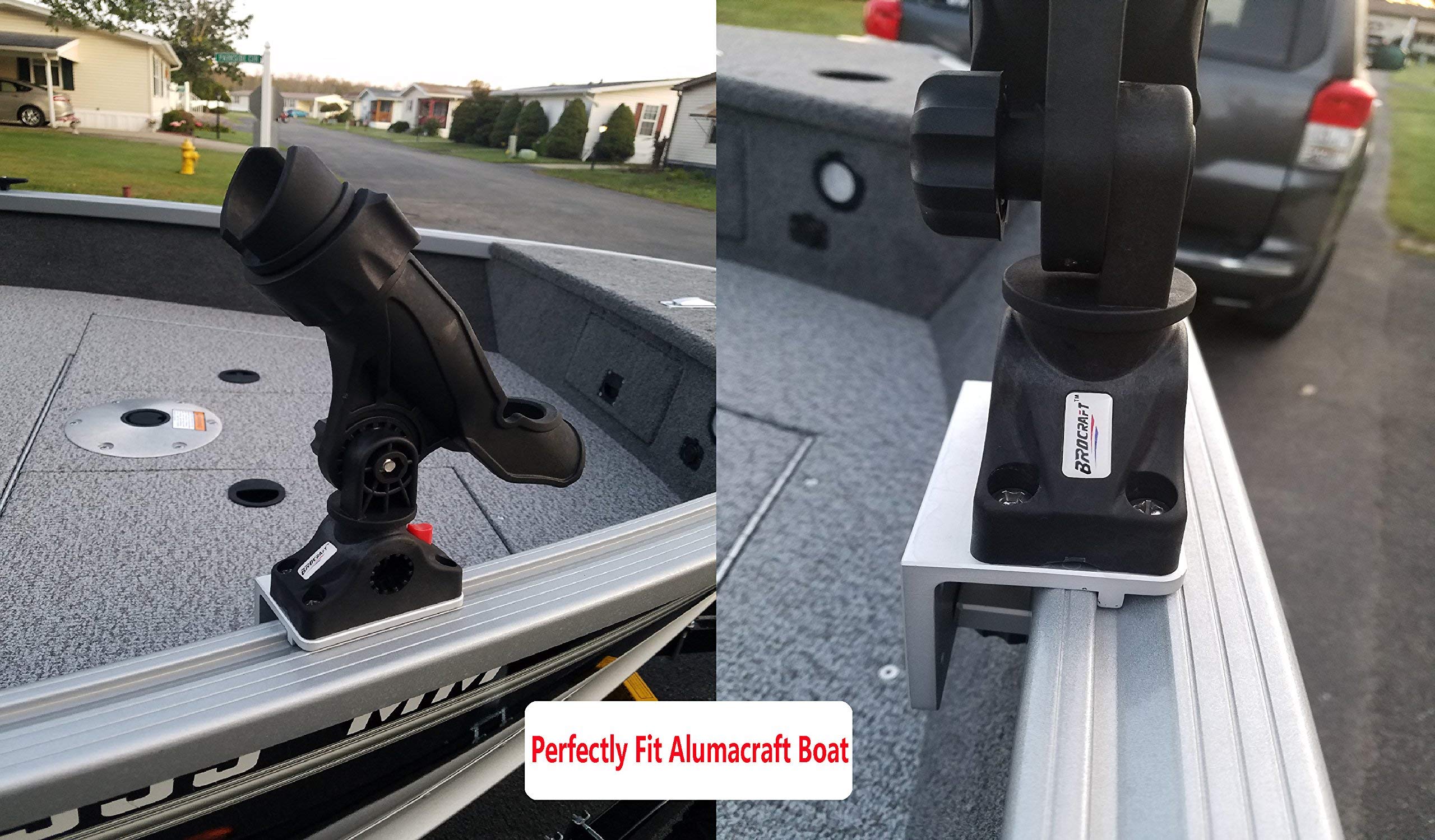 BroCraft Alumacraft Boat Rod Holder Mount / AlumaTrac Bracket (Generation 3)