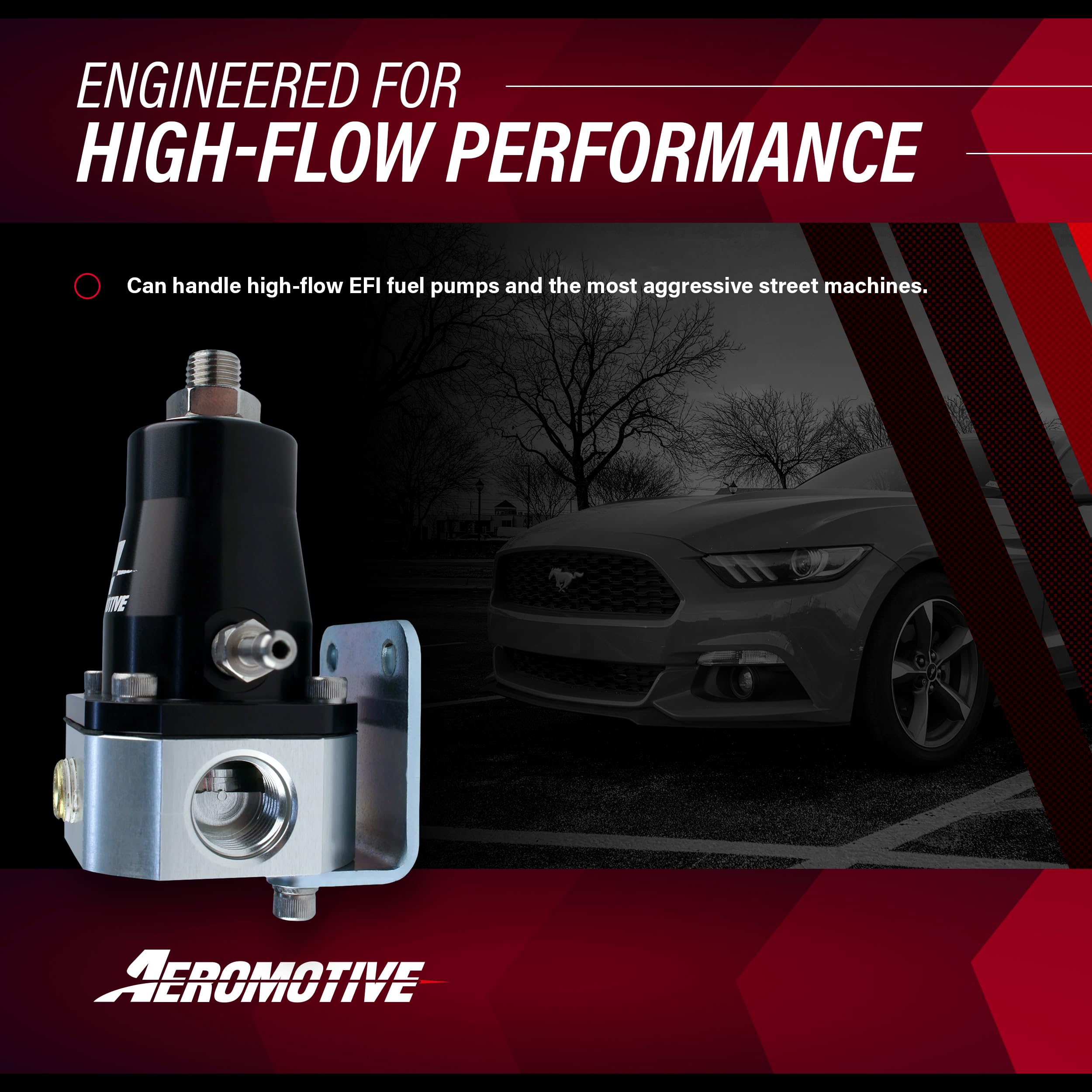 Aeromotive 13129 Regulator, EFI Bypass, Adjustable (2) -6 inlets, (1) -6 bypass