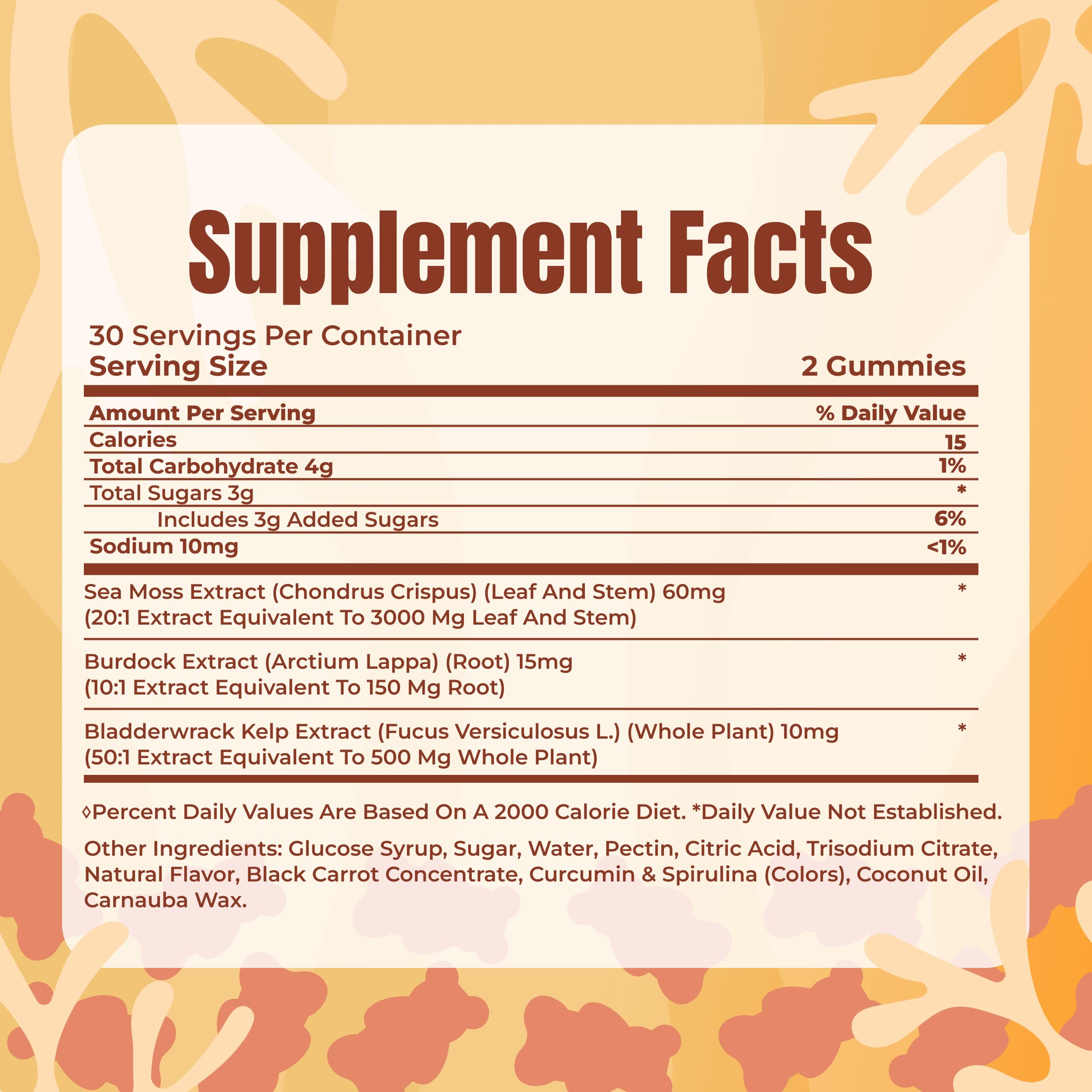 TrueSeaMoss Gummies 3000mg – Irish Sea Moss with Bladderwrack & Burdock Root – 3-in-1 Multi Mineral Vegan Supplement – Fruity Flavor Gummies for Immune & Gut Health – USA Made – 60 Count