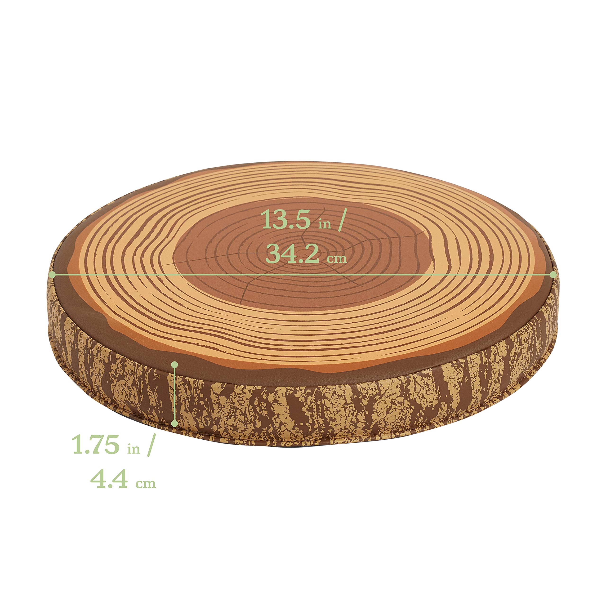 ECR4Kids SoftZone Tree Polyurethane Foam Floor Cushions, Flexible Seating, Chocolate, 6-Pack