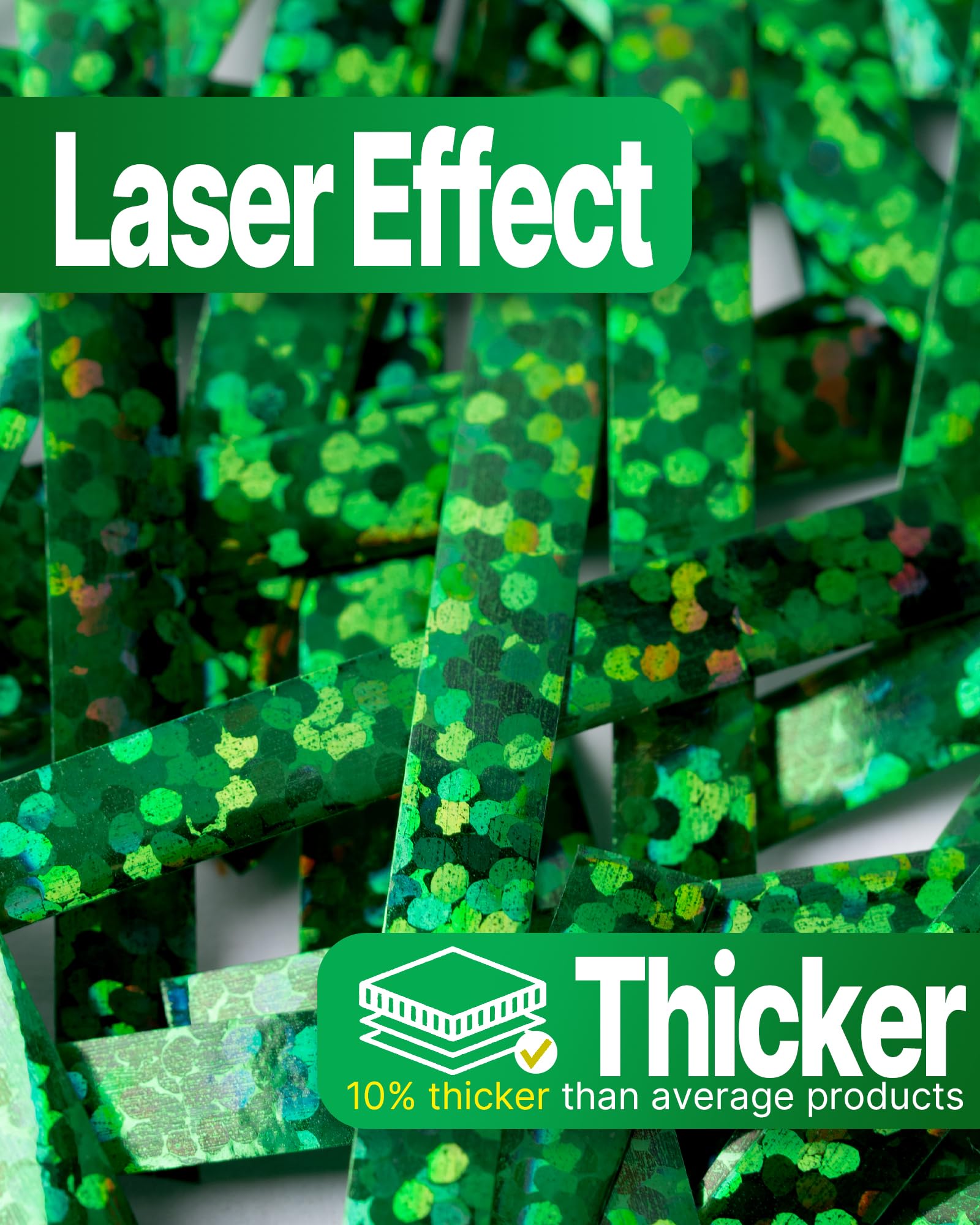 PartyWoo Green Curling Ribbon for Balloons, 600 Yards Iridescent Crimped, Shiny for Craft, Gift Wrapping, Wedding, Florist Flower (6 Rolls, 100 Yards/Roll)