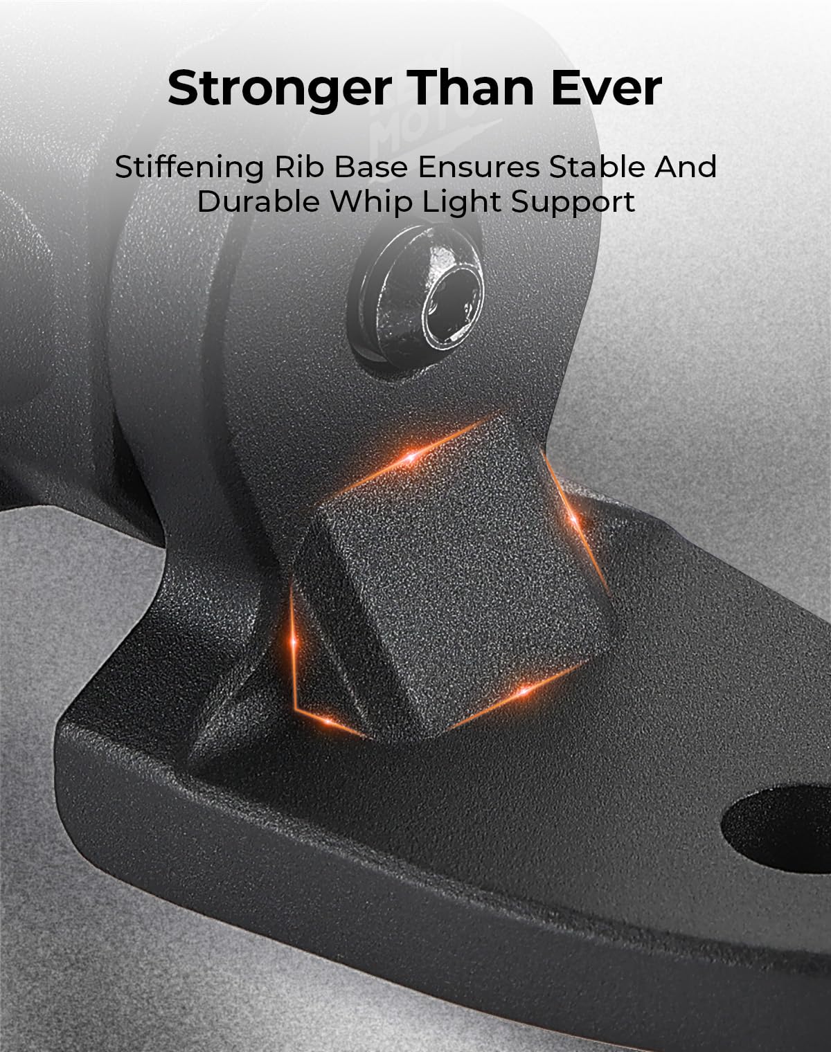 KEMIMOTO UTV Whip Mount Flag Whip Light Mount 2PCS, Heavy Duty Adjustable for 1.75-2 inch Roll Bar Cage, Compatible with RZR 900 1000 XP Pro Turbo Maverick Commander