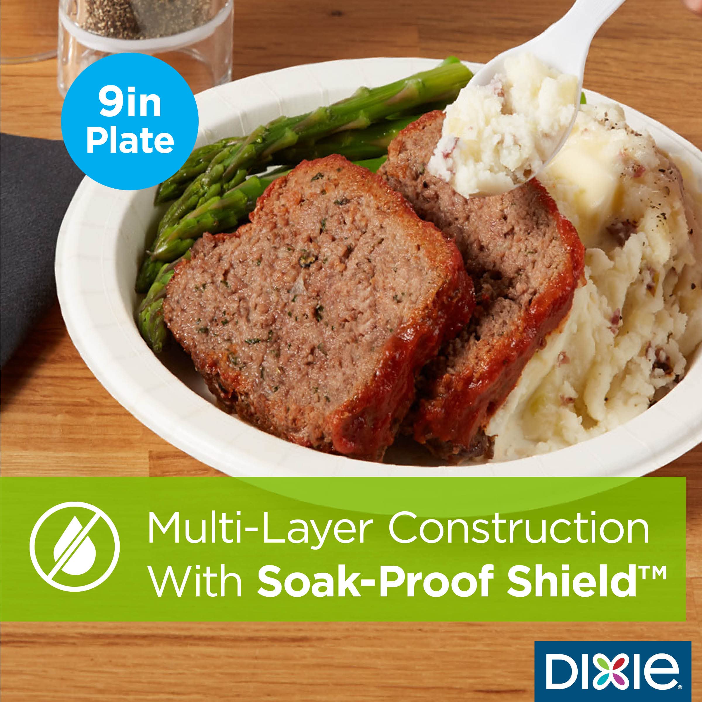 Dixie Bulk Paper Plates, 8.5 Inch, 300 Plate Count, (50 Plates Per Pack, 6 Pack Per Case), Medium Weight, White, Perfect for at Home, Restaurants, Events, & Catering, Item # UX9P300