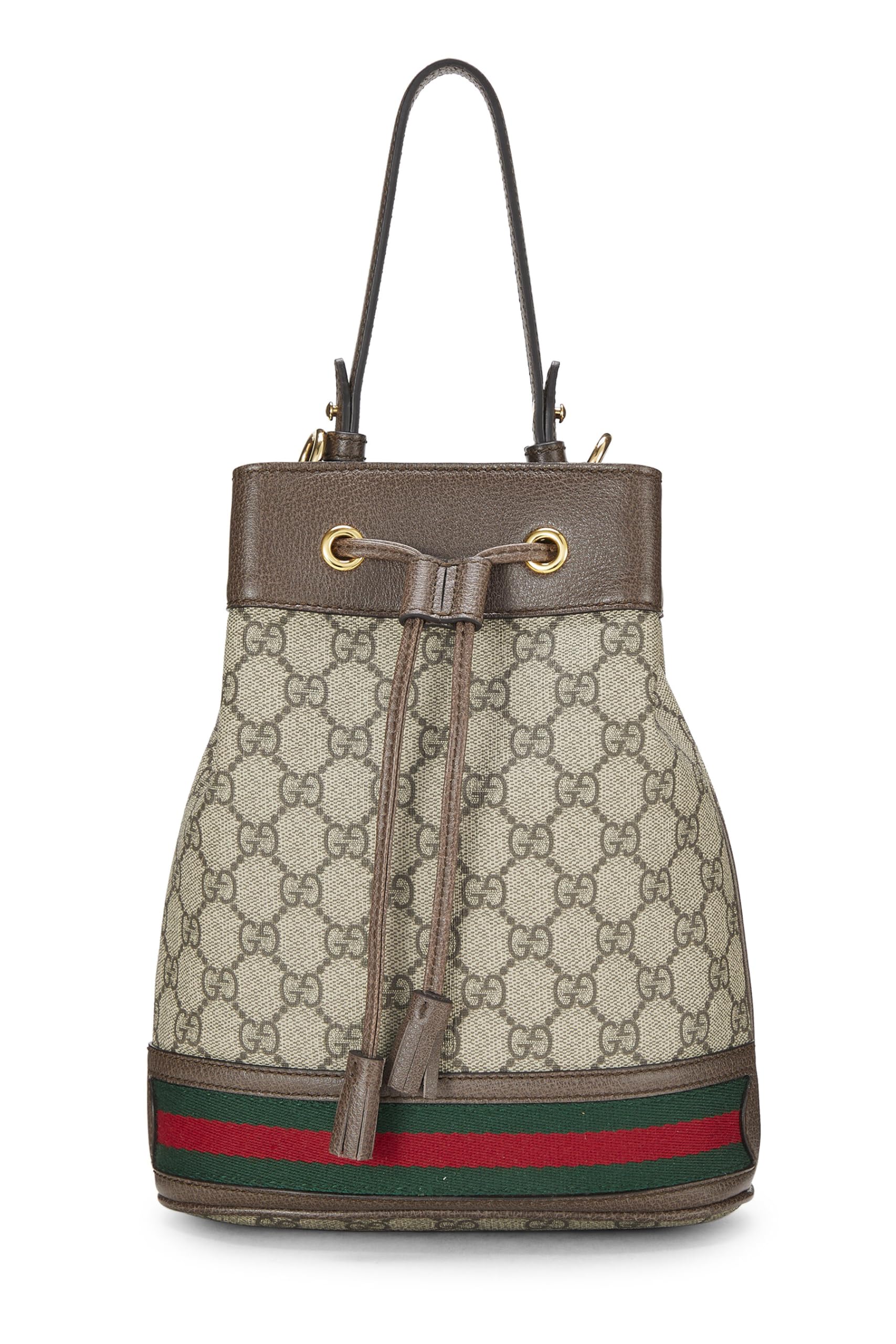 Gucci, Pre-Loved Original GG Supreme Ophidia Bucket Bag Small, Brown