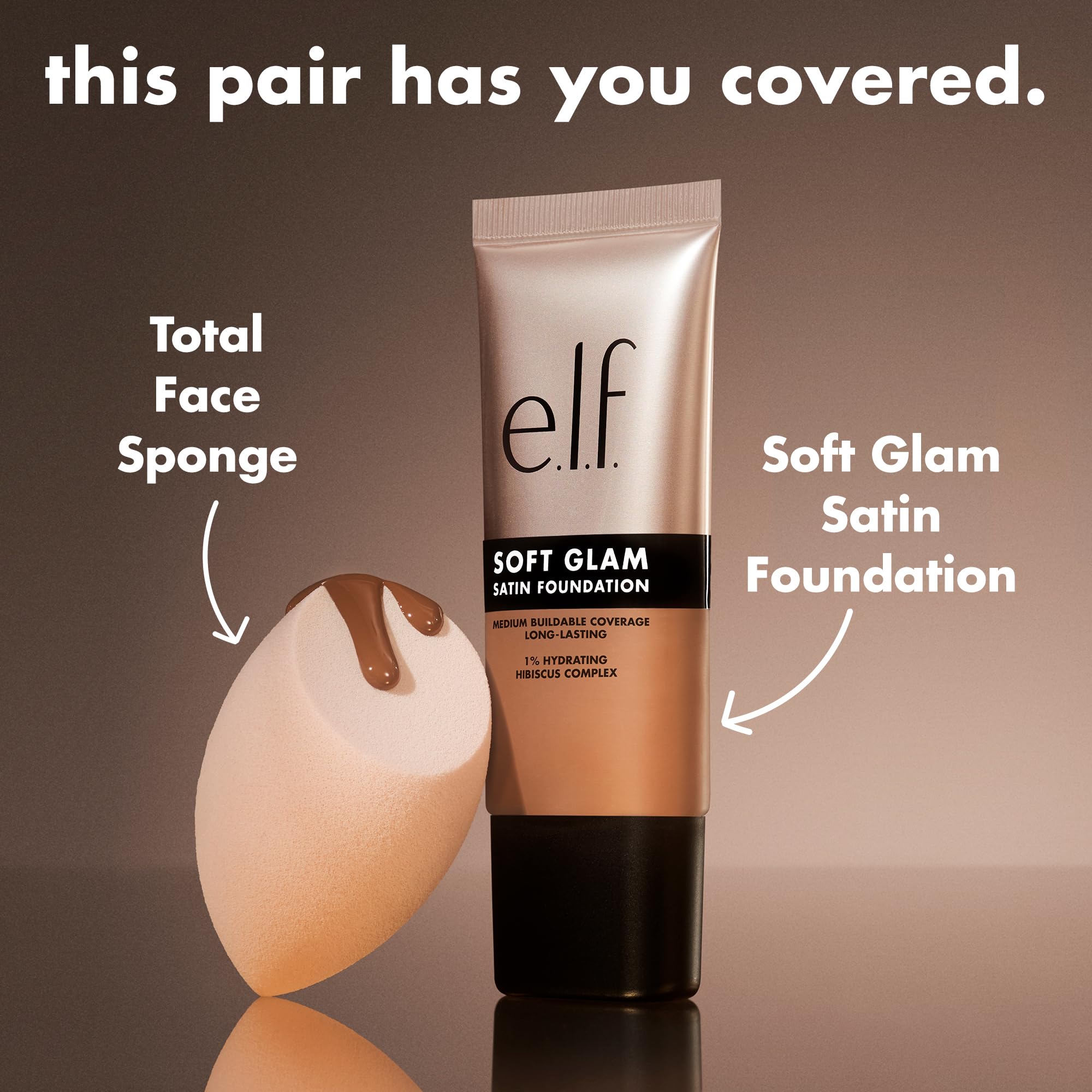 e.l.f. Soft Glam Foundation, Medium Coverage, Long-Lasting & Buildable Foundation For A Smooth, Satin Finish, Vegan & Cruelty-Free, 25 Light Neutral