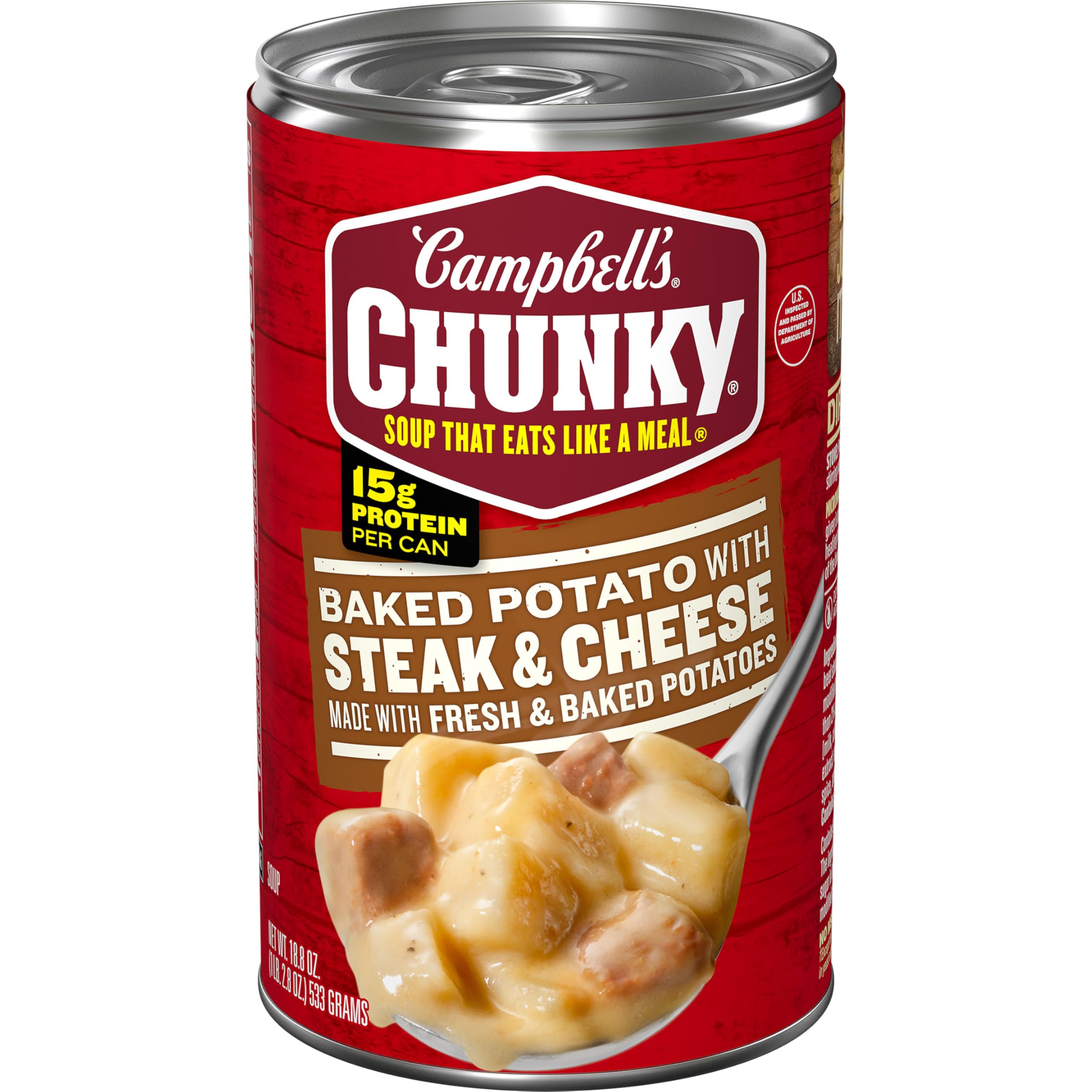 Campbell's Chunky Baked Potato with Steak and Cheese Soup, 18.8 oz. Can