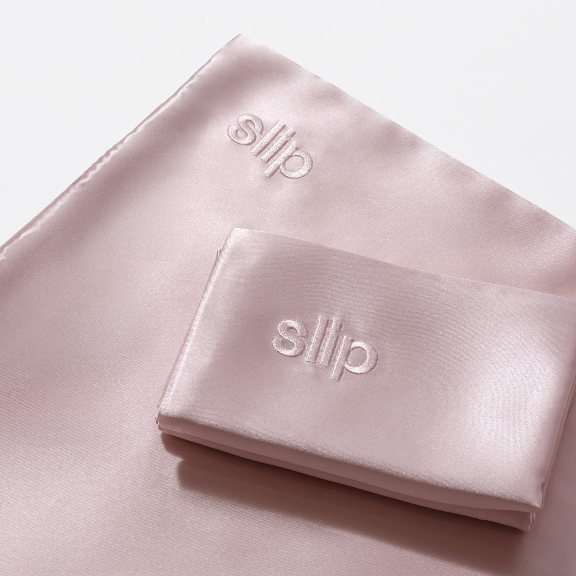 Slip Queen Silk Pillow Cases - Queen Size Standard Pillow Case, Pink (20" x 30")