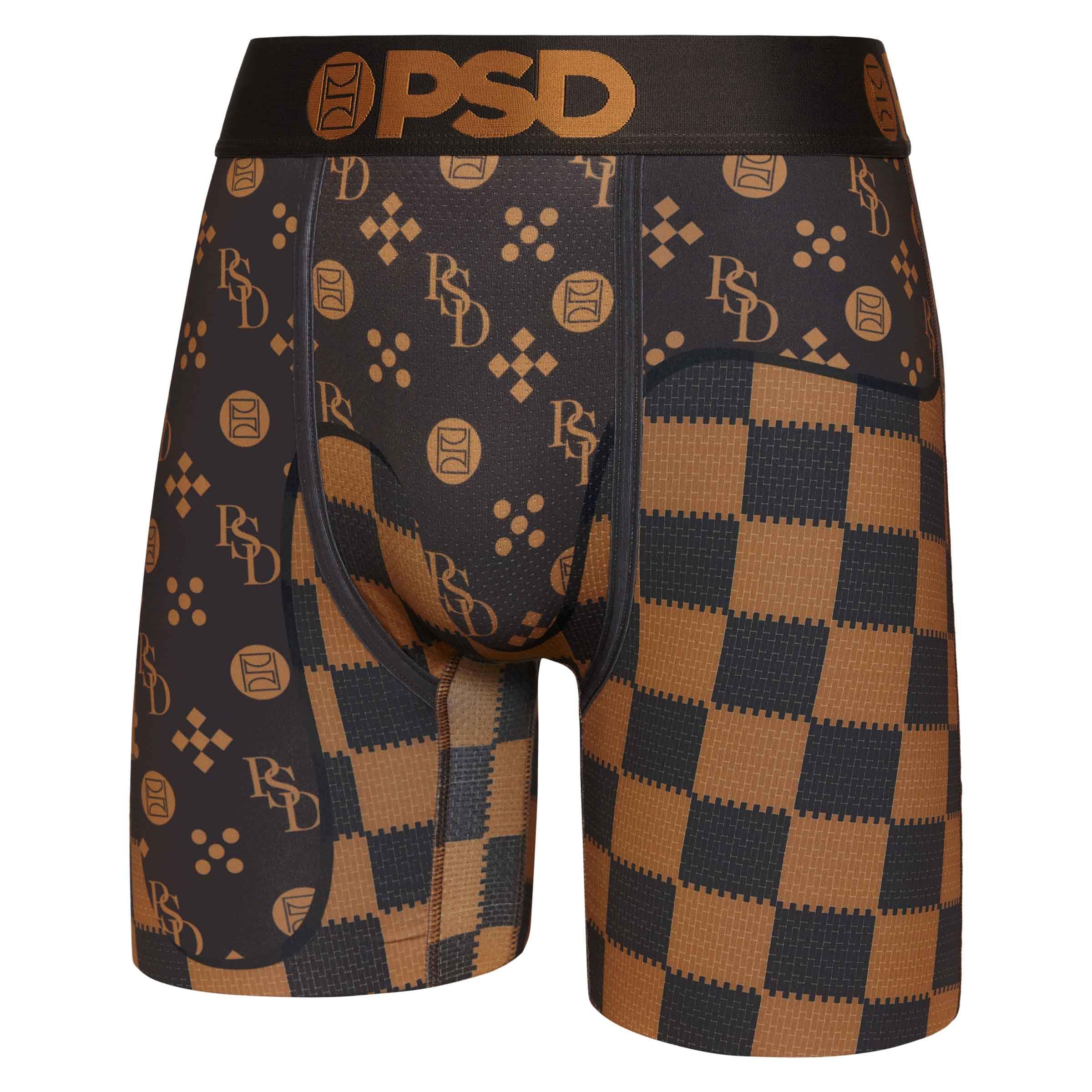 PSD Men's Monogram Luxe 3-Pack Boxer Briefs, Multi, XL