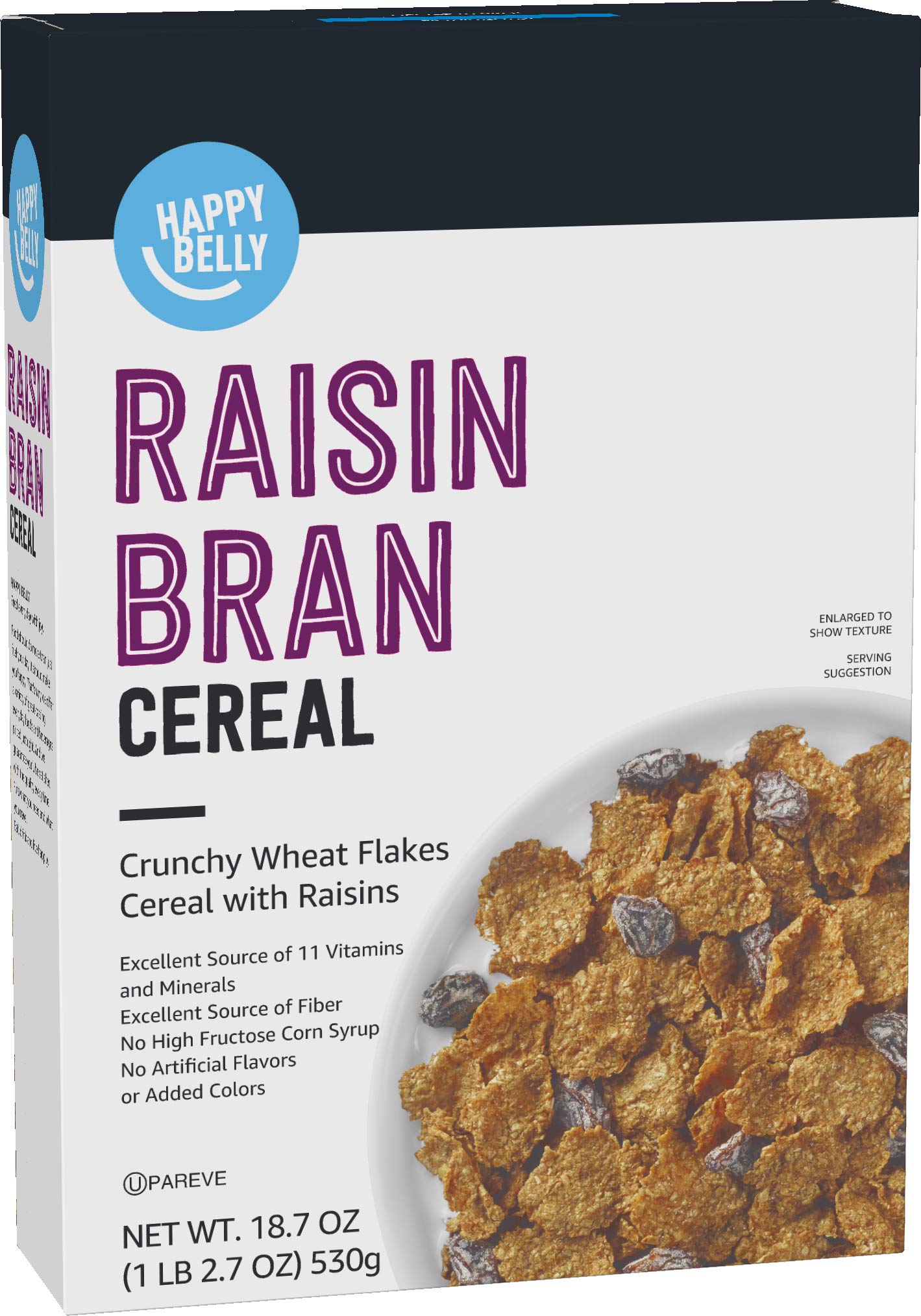 Amazon Brand - Happy Belly Raisin Bran Cereal, 18.7 Ounce