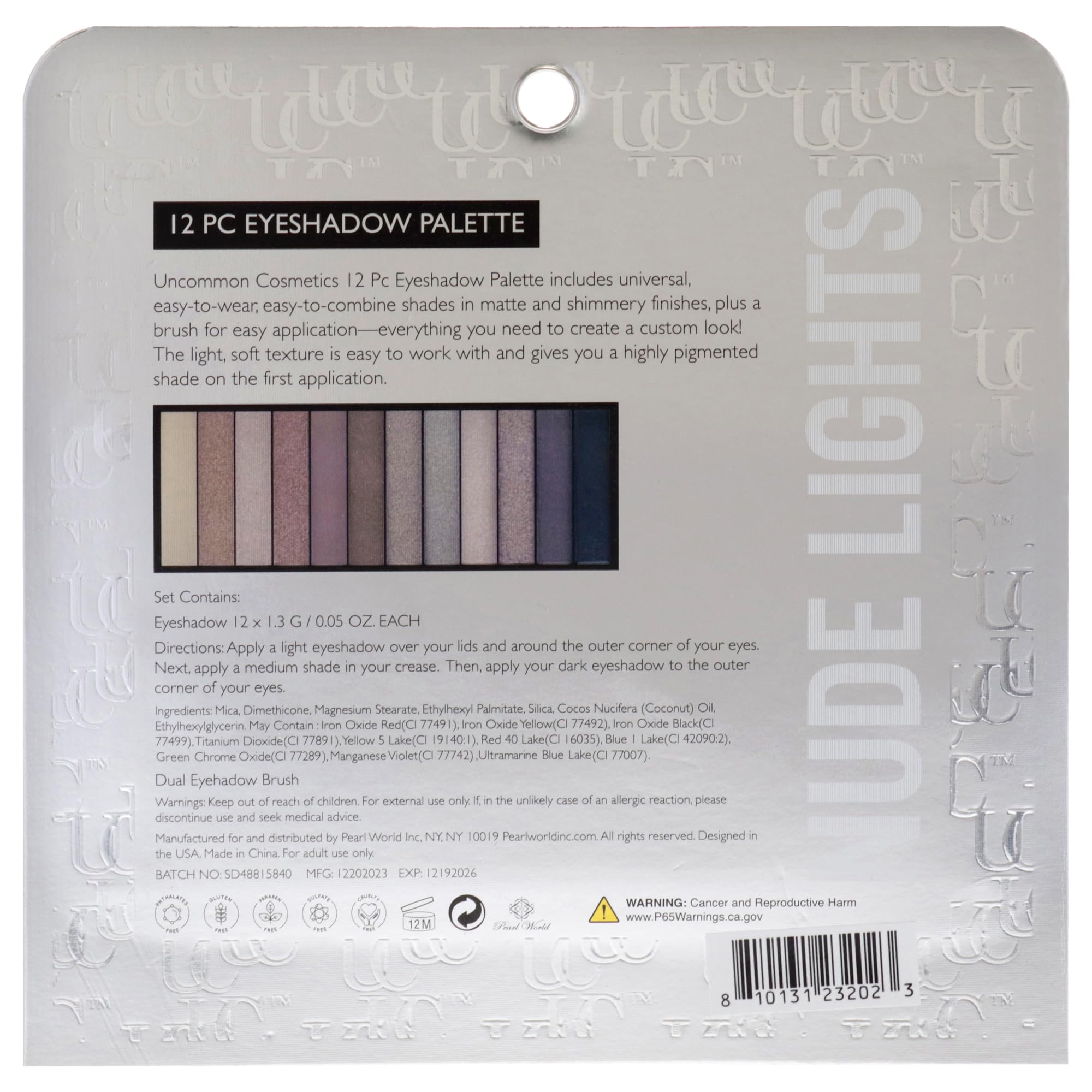 Uncommon Cosmetics Eyeshadow Palette - Ultra-Blendable, Cream Eyeshadow - Highly Pigmented Eye Makeup - Matte and Shimmer Formulas - 1 pc