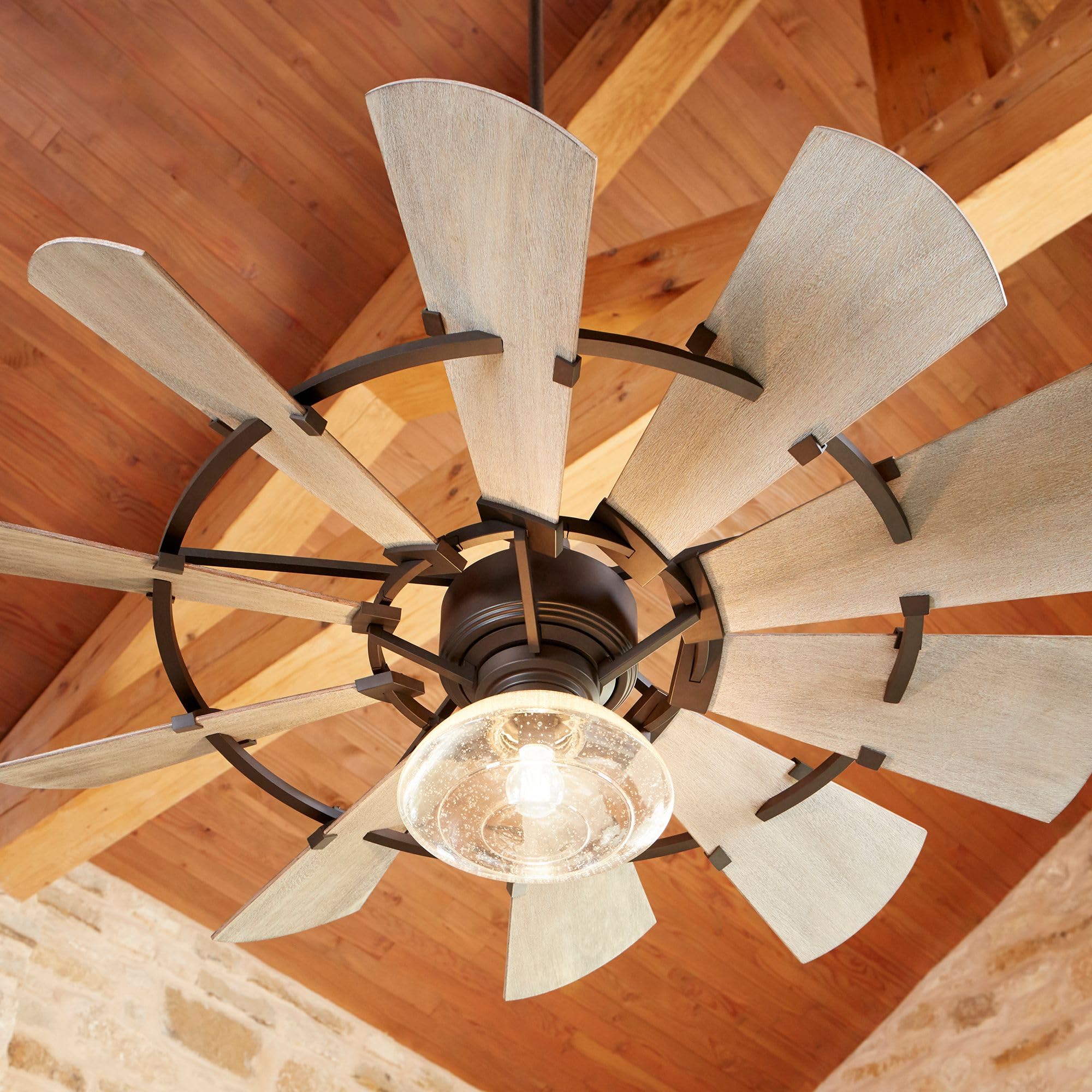 Quorum 95210-86 Restoration 52``Ceiling Fan from Windmill Collection in Bronze/Dark Finish,