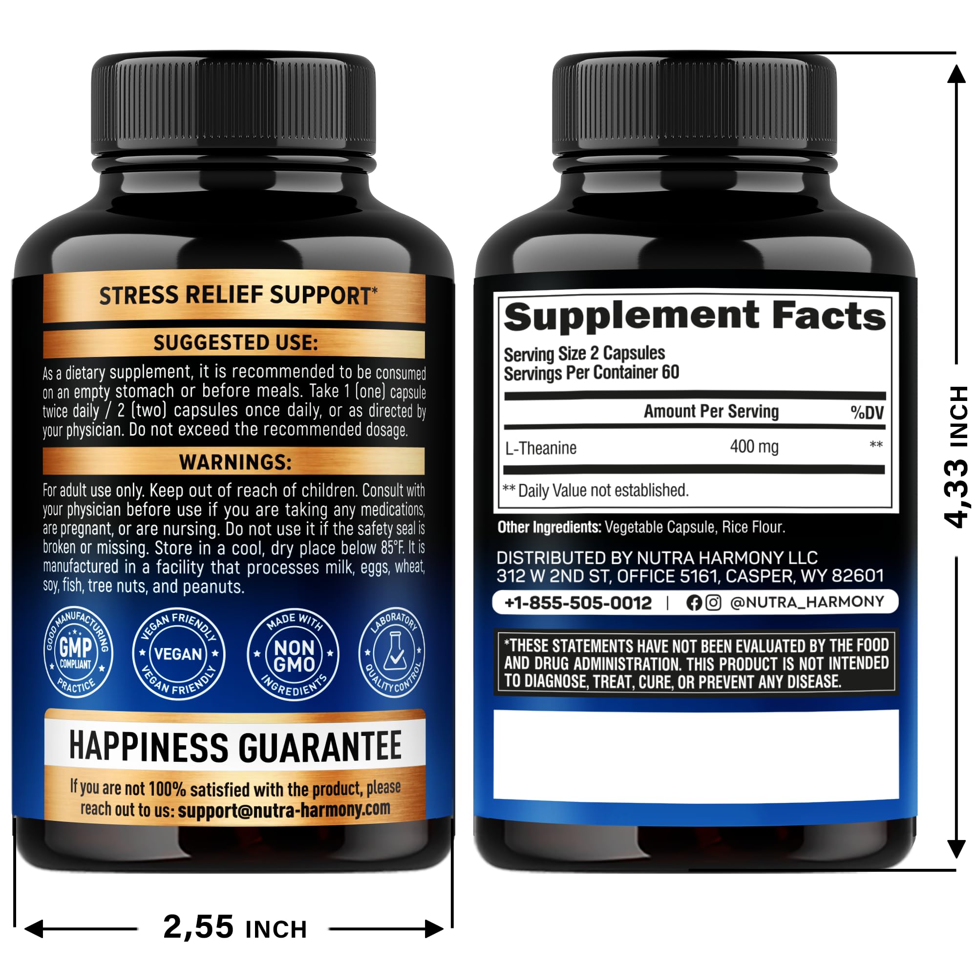 NUTRAHARMONY L-Theanine & Lions Mane Capsules