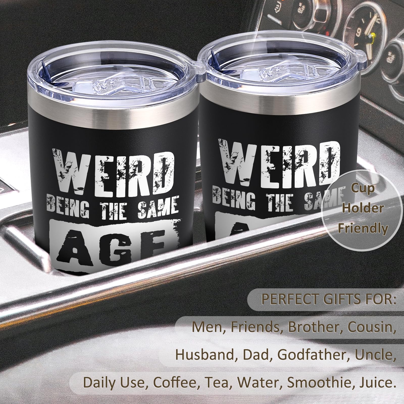 LiqCool Funny Birthday Gifts for Men, Unique Gag Birthday Gifts Ideas for 40th 50th 60th 70th 80th, Cool Weird Old People 20oz Tumbler for Dad Husband Friend Grandpa Him Valentines Day