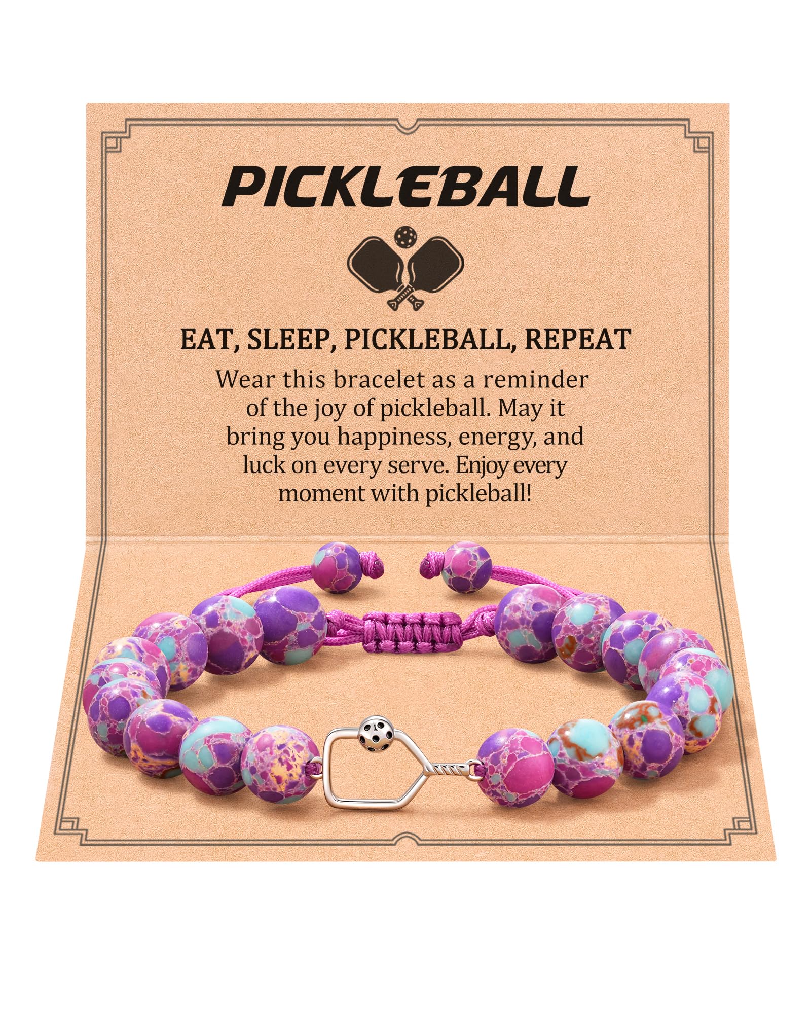 JOGDIAM Pickleball Bracelet Gifts for Women Pickleball Accessories Gifts for Pickleball Lovers