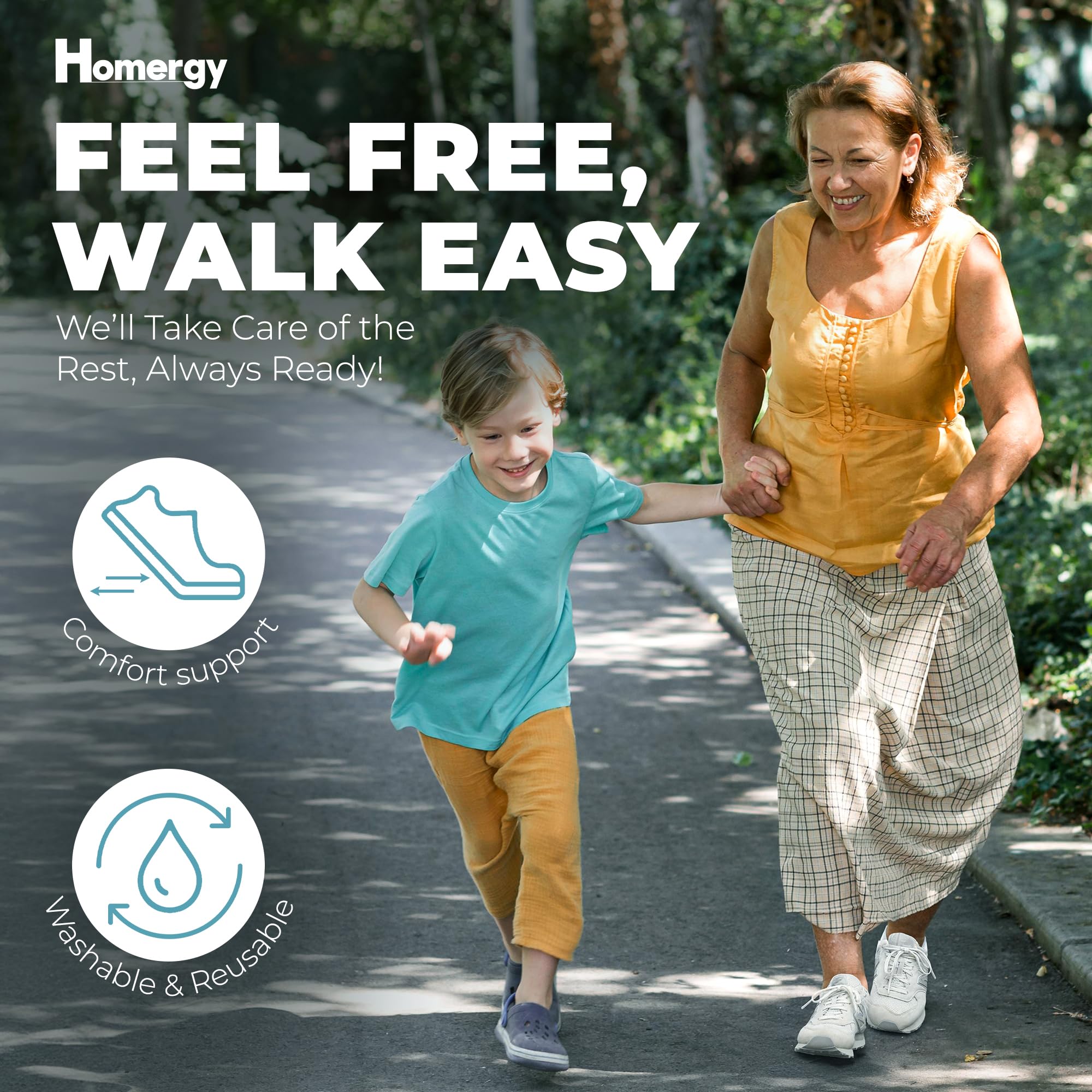 Advanced Heel Cups for Heel Pain Relief - Walk & Stand All Day in Comfort from Plantar Fasciitis, Achilles Tendonitis & Heel Spurs, Upgraded Gel Heel Inserts 2-Pack for Men & Women, Homergy