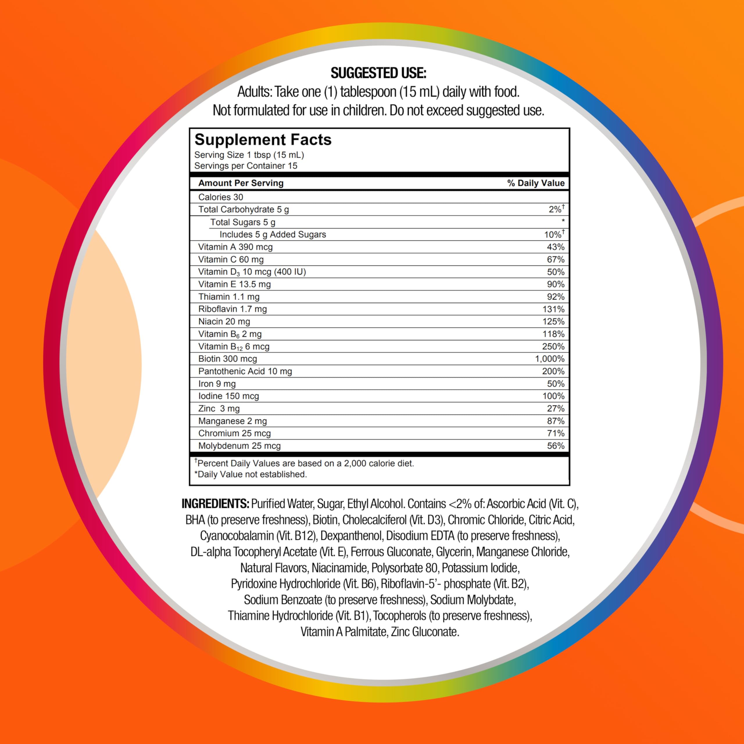 Centrum Liquid Multivitamin for Adults, Multivitamin/Multimineral Supplement with B Vitamins and Antioxidants, Citrus Flavor - 8 Fl Oz