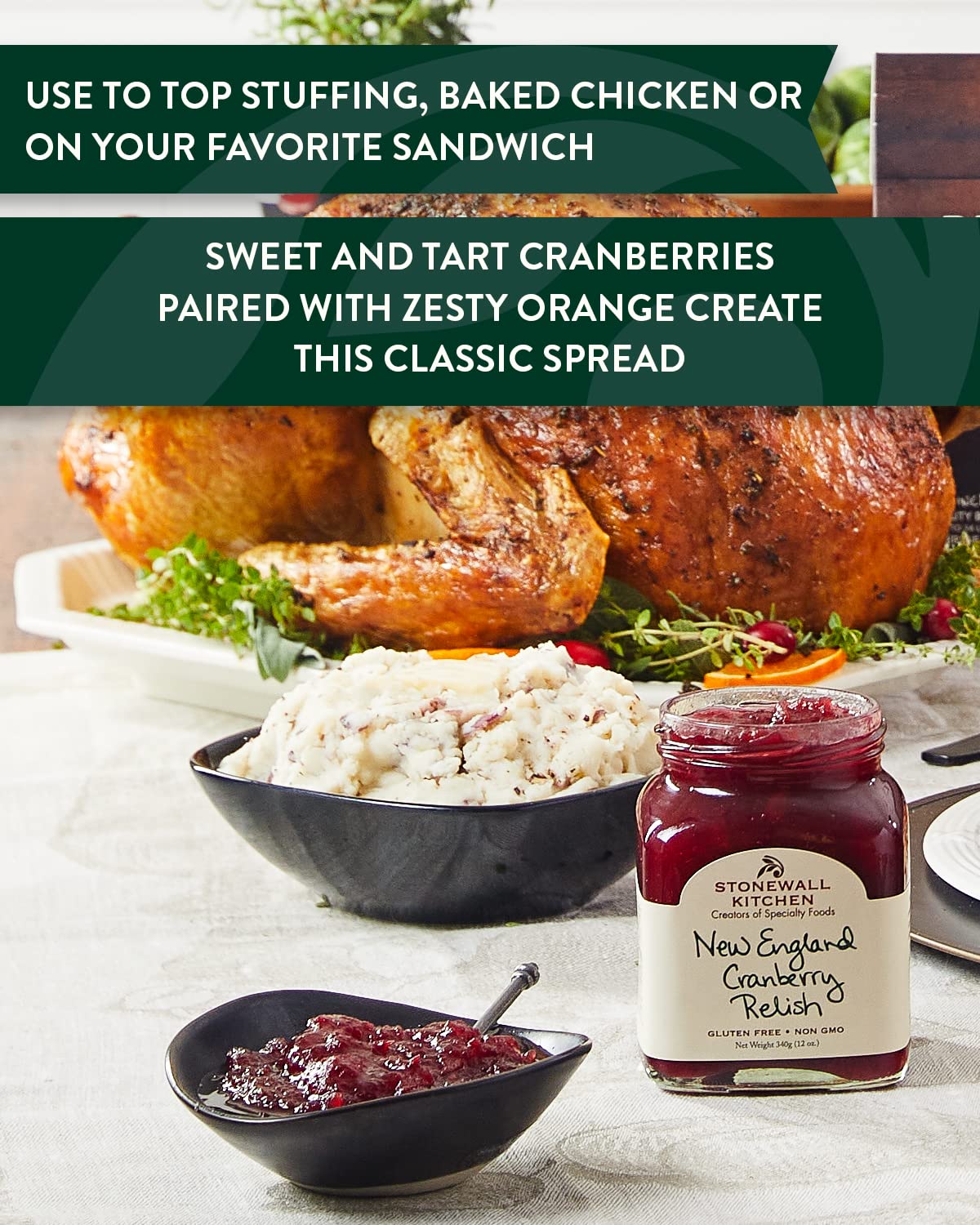 Stonewall Kitchen New England Cranberry Relish, 12 Ounce