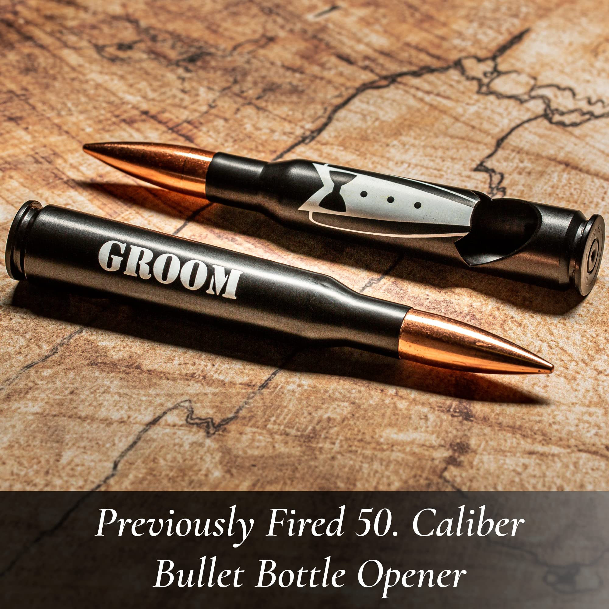 Groom Gifts for Wedding - Engraved ‘GROOM' 50 Cal Bottle Opener I Wedding Gift for Groom I Groom Gifts from Bride I Groom To Be