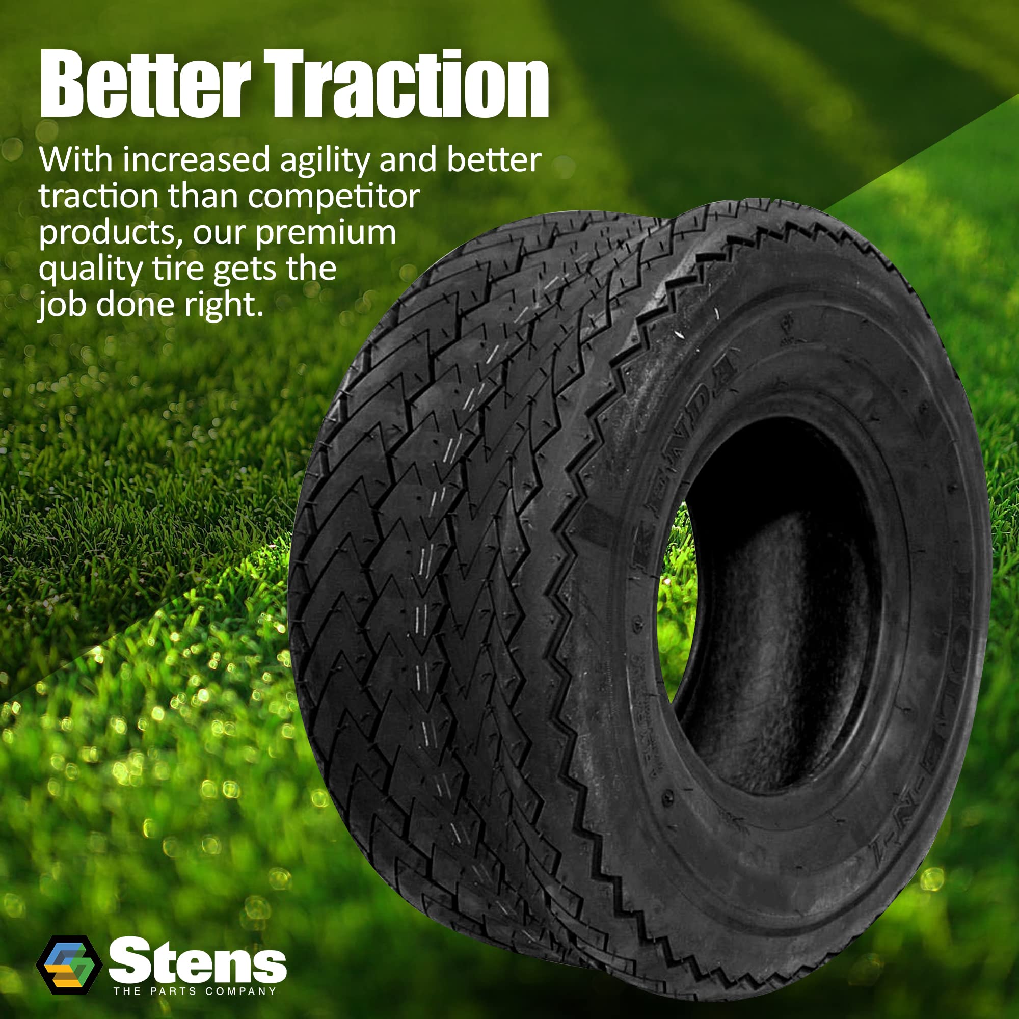 Stens Tire 160-662 Compatible with Jacobsen 182522, Kenda 20531H85, Black