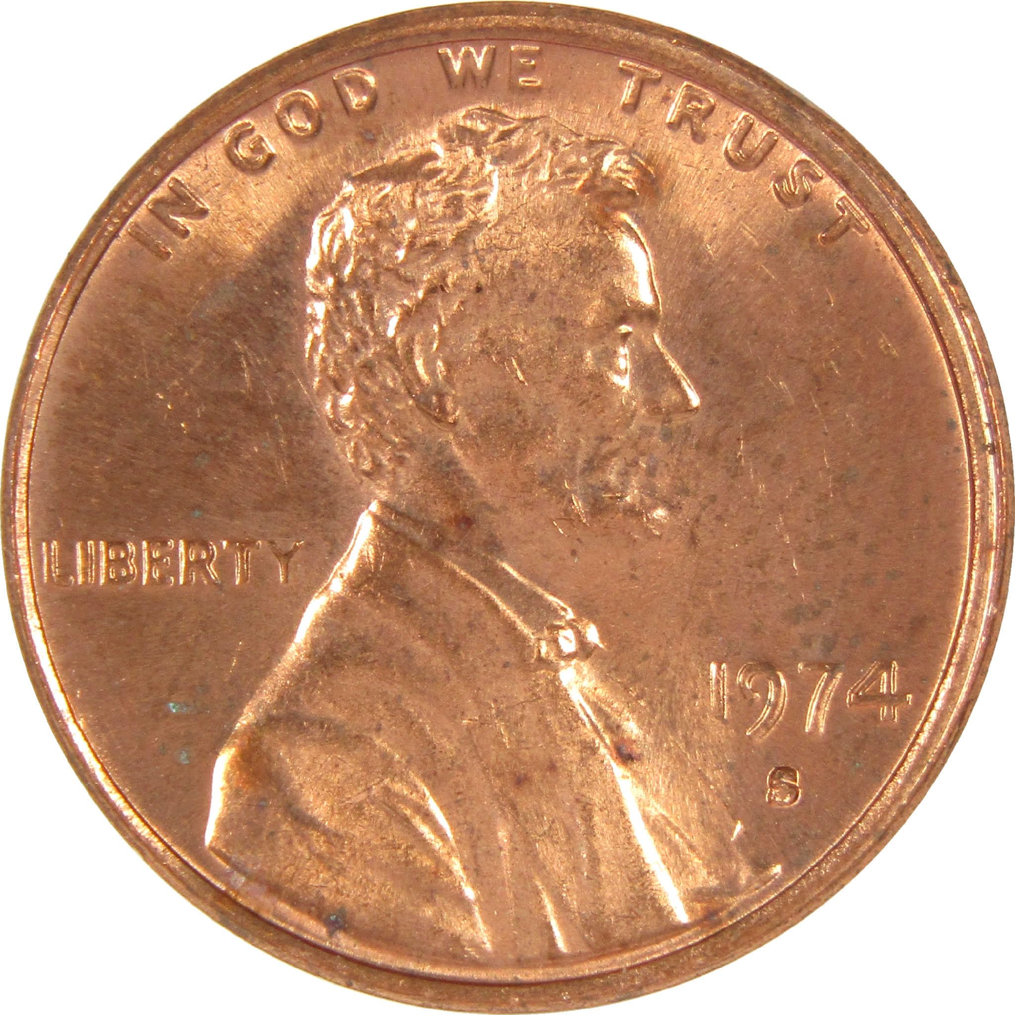 1974 S Lincoln Memorial Cent BU Uncirculated Penny 1c Coin