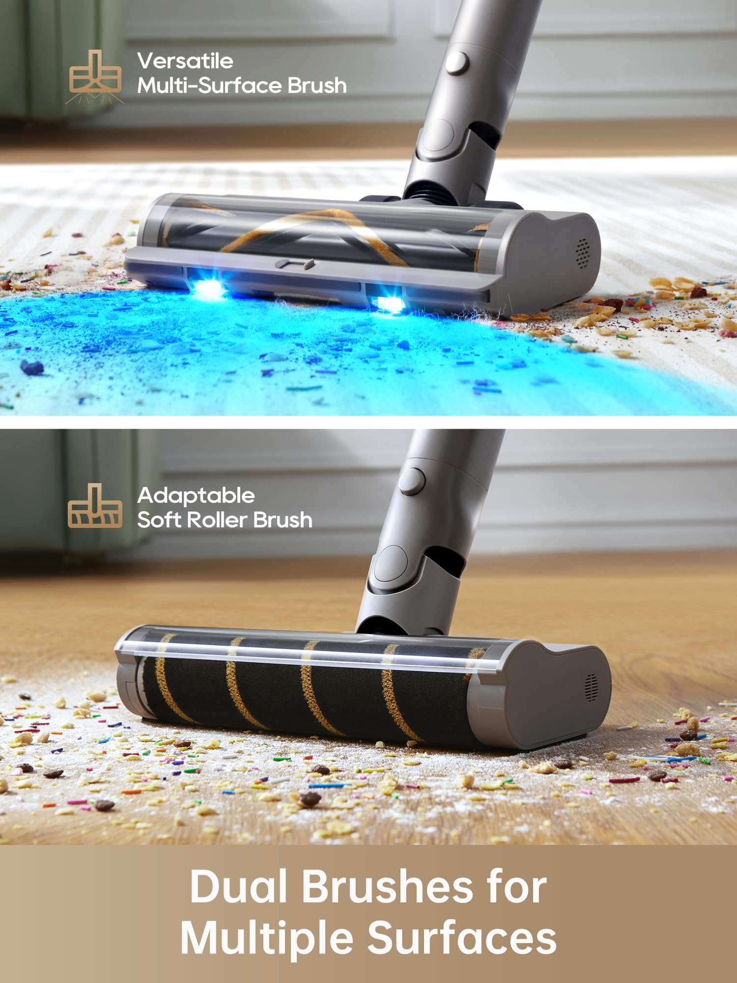 dreame Z10 Station Cordless Vacuum Cleaner with 2.5L Auto Dust Base, Smart Stick Vacuum Cleaner, Powerful Floor Cleaning for Carpet, Hardwood, Tile & Pet Hair, Lightweight