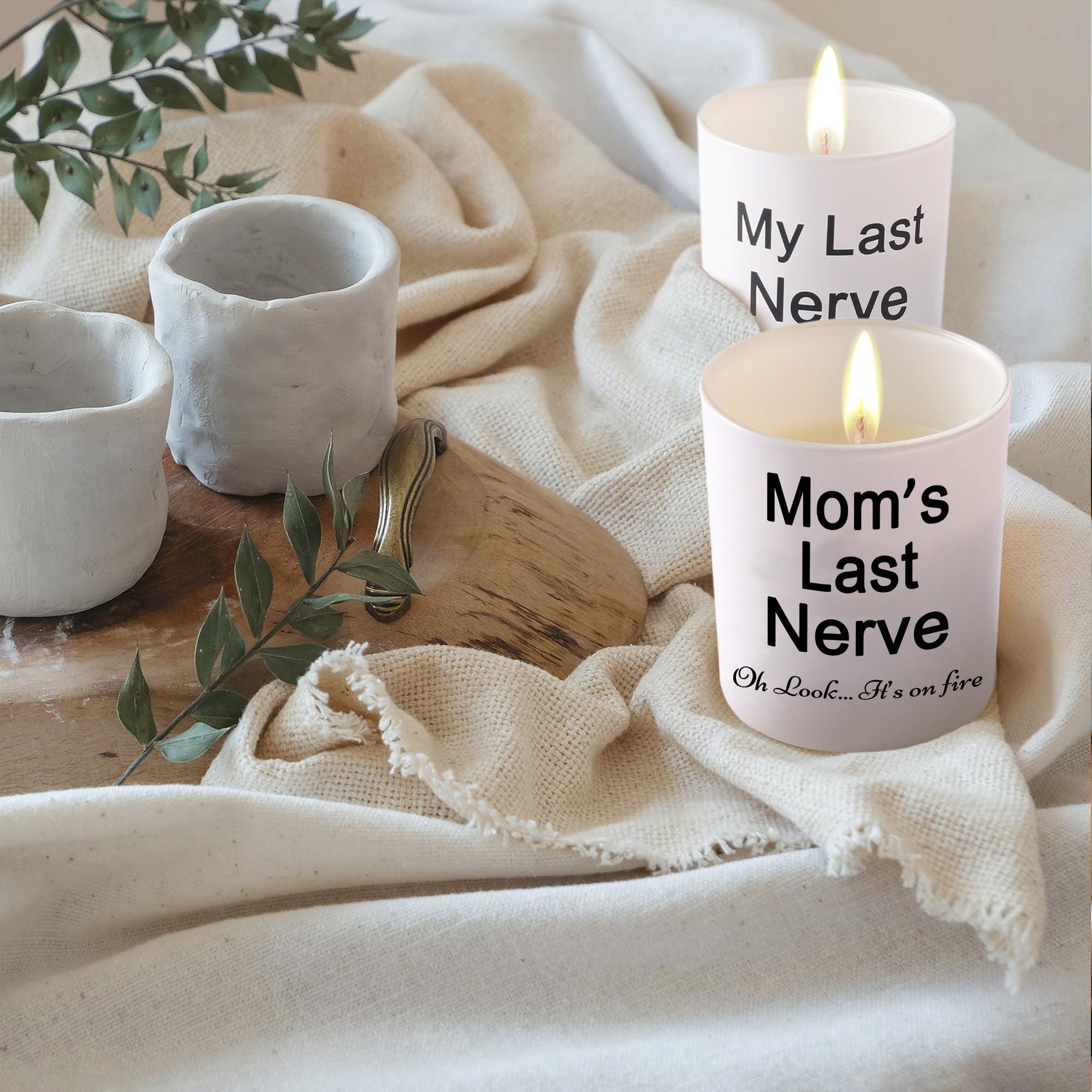 Gifts for Mom from Daughter or Son Funny Unique Mother Gift for Christmas Birthday Moms Last Nerve Oh Look Its On Fire Novelty Lavender Scented Soy Candle