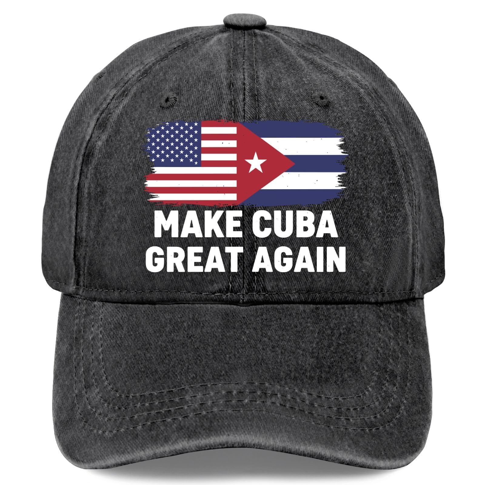 Make Cubas Great Again Hats for Men Aesthetic Washed Distressed Baseball Cap