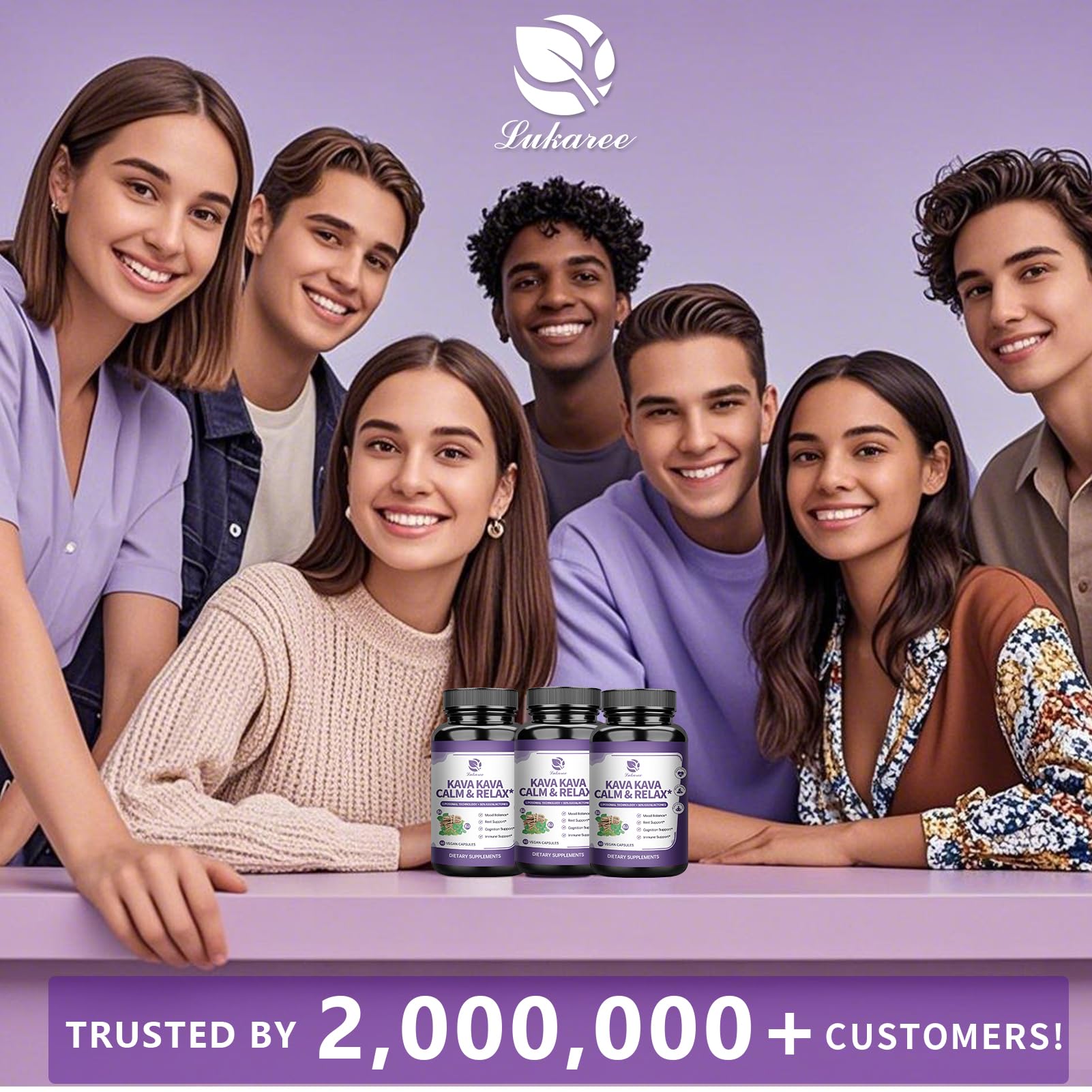 Kava Kava Root Extract Supplement - Liposomal Kava Capsules with L Theanine 200mg, 50% Kavalactones, Relax Calming Kava Extract, Vitamin B6, B12 - for Sleep, Mood, Cognitive & Immune Support, 60CT