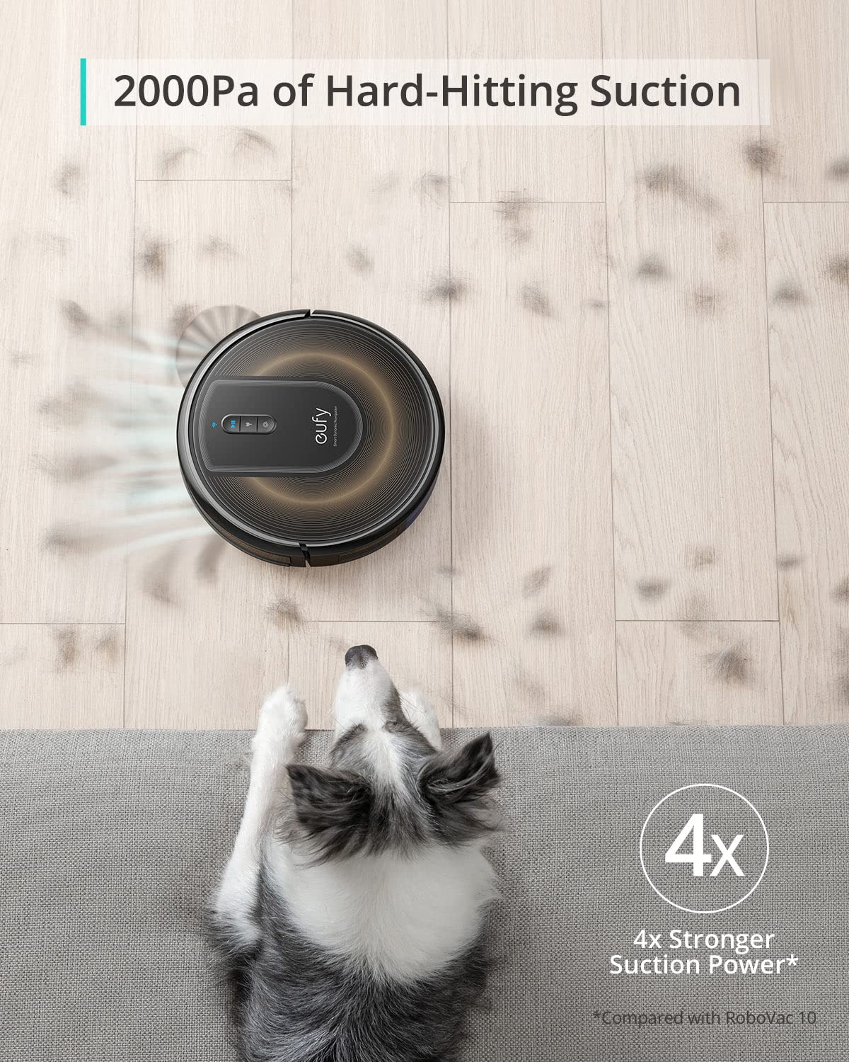 eufy by Anker, RoboVac G30 Edge, Robot Vacuum with Dynamic Navigation 2.0, 2000 Pa Suction, Wi-Fi, Boundary Strips, for Carpets and Hard Floors, Ideal for Pet Owners