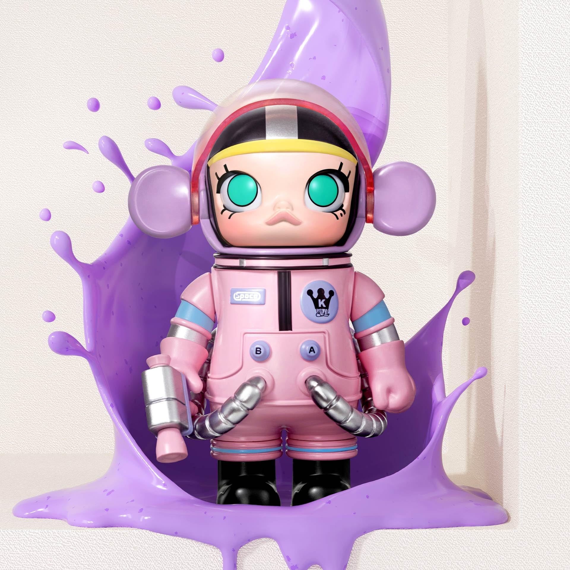 POP MART MEGA Space Molly 100% Series4 Blind Box Figures, Random Design Action Figures Collectible Toys Home Decorations, Holiday Birthday Gifts for Girls and Boys, Single Box