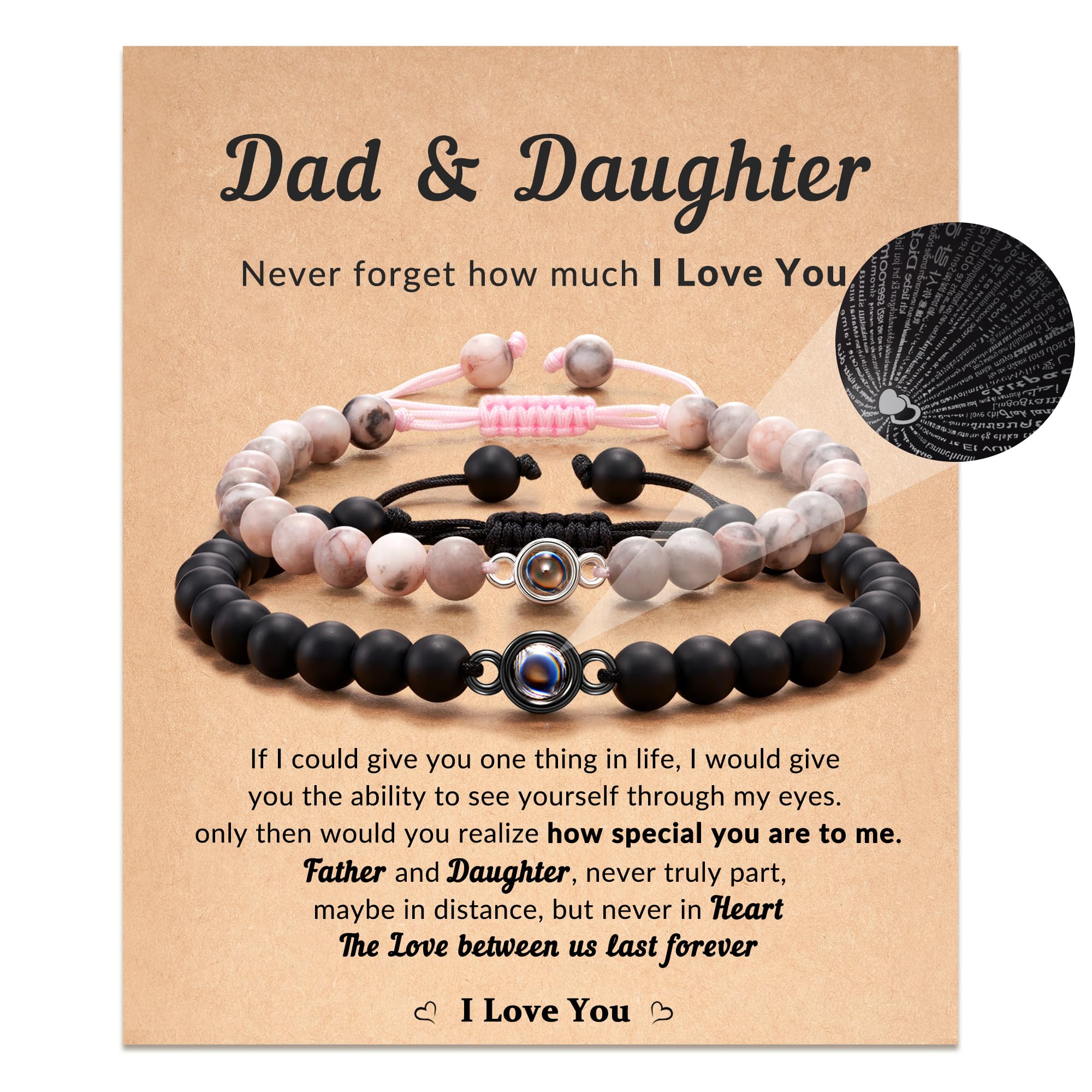 LAVEIR Dad Gifts from Daughter, Valentines Happy Fathers Christmas Day Stocking Stuffers Gifts for Daughter Dad Daddy Who Want Nothing Birthday Gifts from Daughter and Dad Gifts