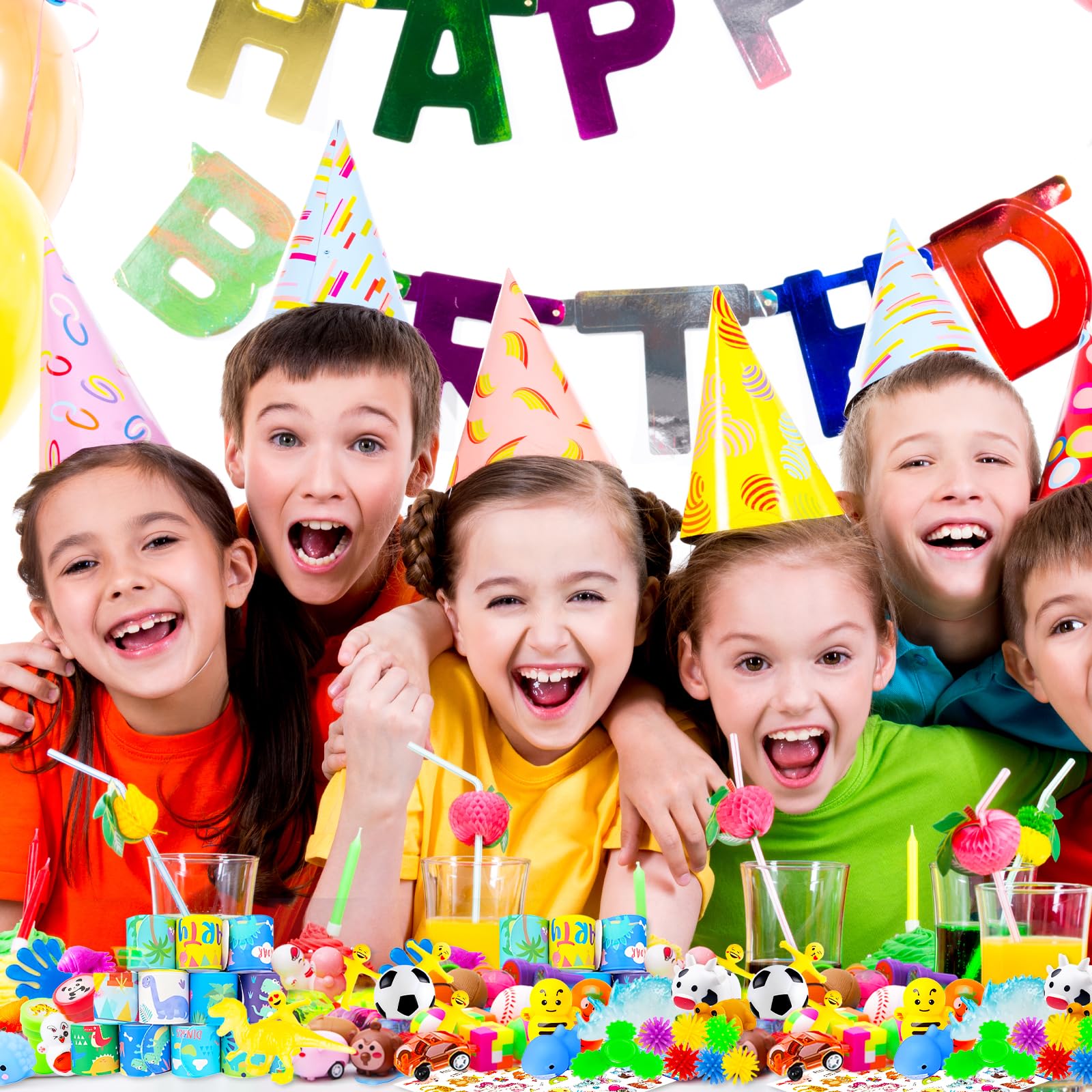 GOAUS Easter Egg Fillers Party Favors for Kids, 220 Pcs Small Toys Prizes Bulk, Goodie Bags Stuffers, Treasure Box Toys for Classroom, Prize Box Birthday Goody Bag