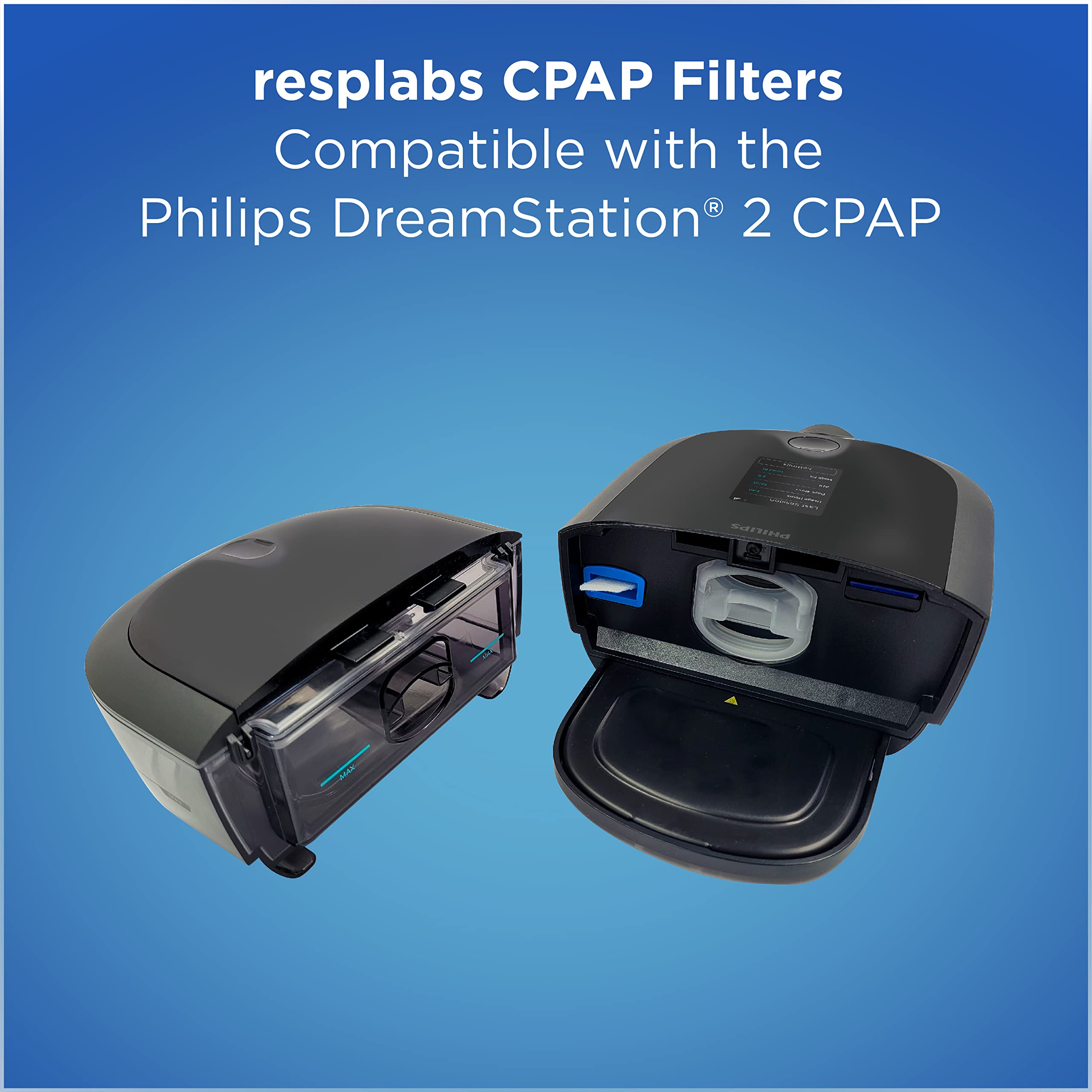 resplabs CPAP Filters Compatible with The Philips Respironics DreamStation 2 Machine. 6 Disposable, 3 Reusable (Pack of 9)