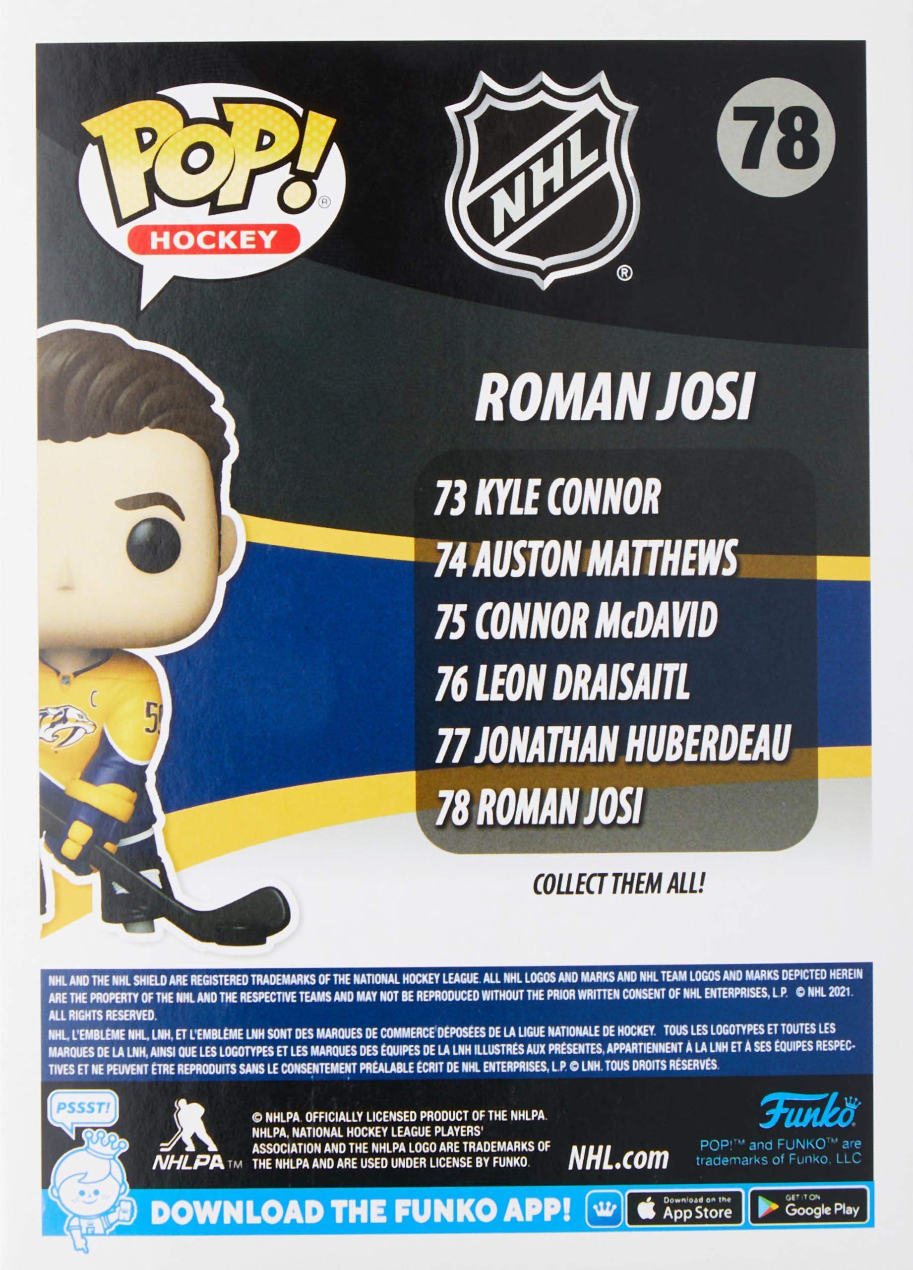 Funko POP NHL: Predators - Roman Josi (Home Uniform),Multicolor