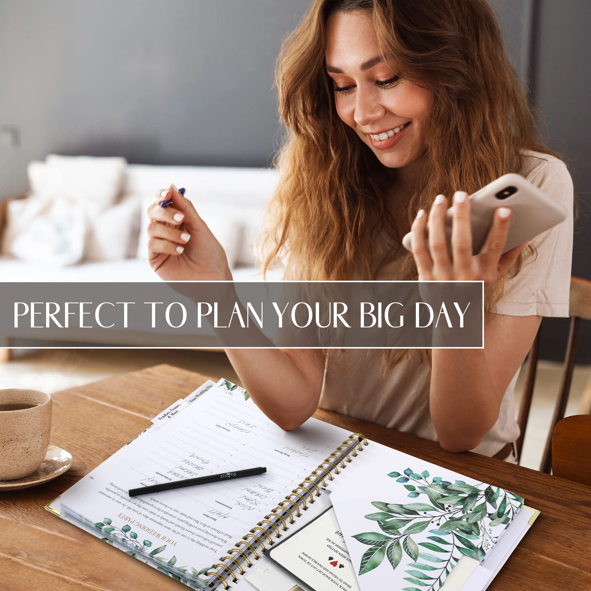 Beautiful Wedding Planner Book and Organizer - Effortlessly Plan Your Perfect Day with Style and Ease - Lovely Engagement Gift for Future Couples / Brides and Grooms