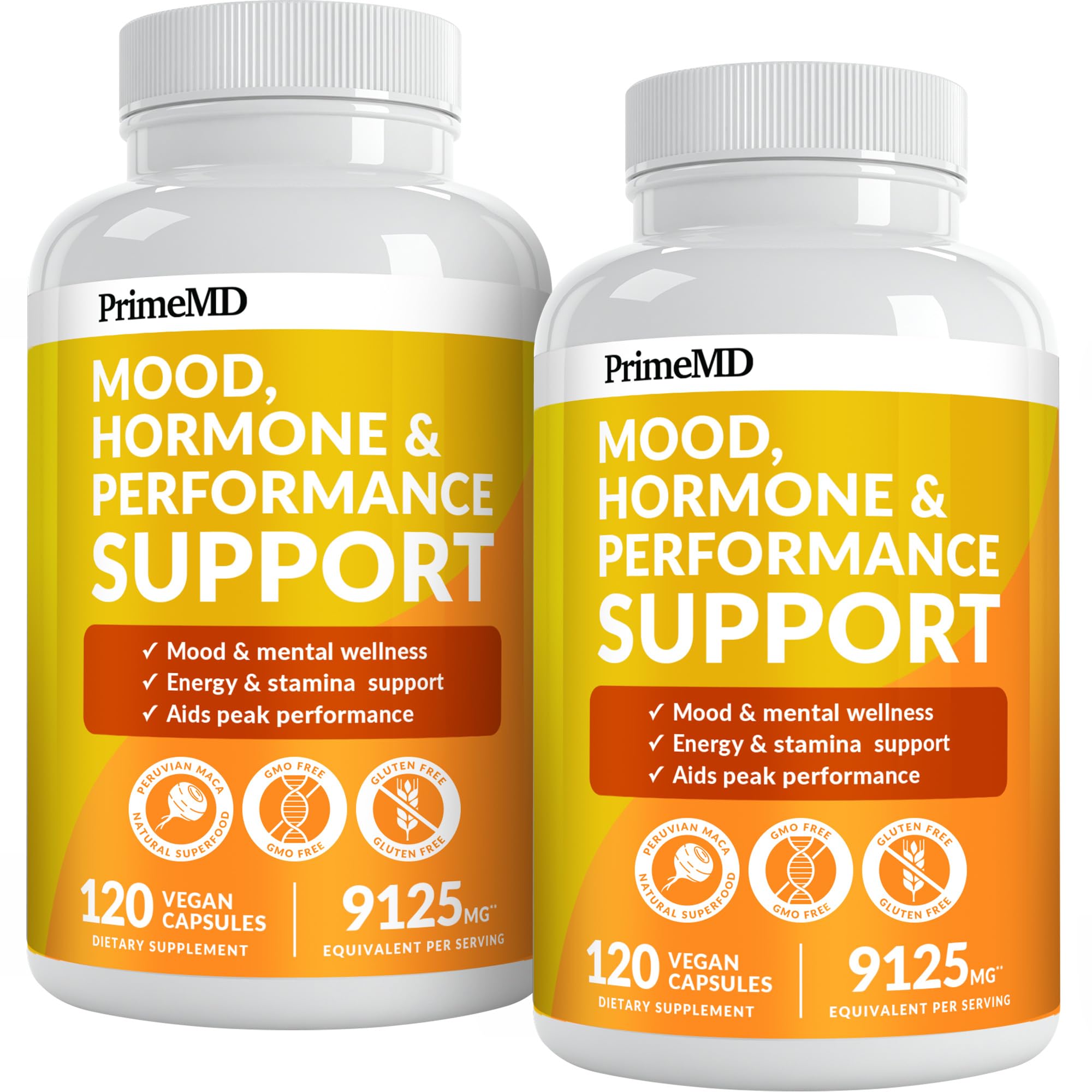 19-in-1 Peruvian Maca Root Capsules - 9125 mg Ashwagandha Supplements with Maca Fenugreek & Ginseng (120 Capsules), Pack of 2