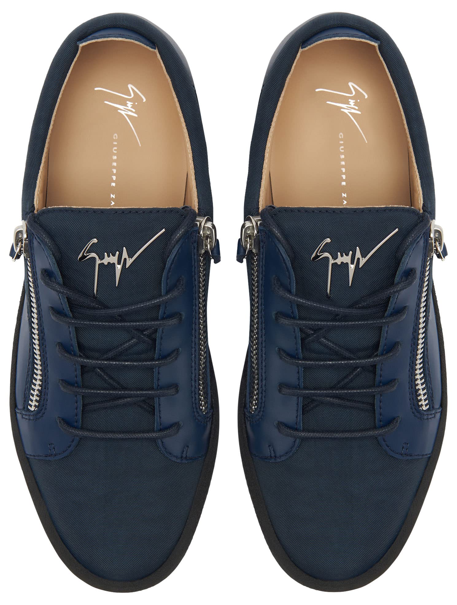 Giuseppe Zanotti, Frankie Low-Top Sneakers Leather, 12, Blue