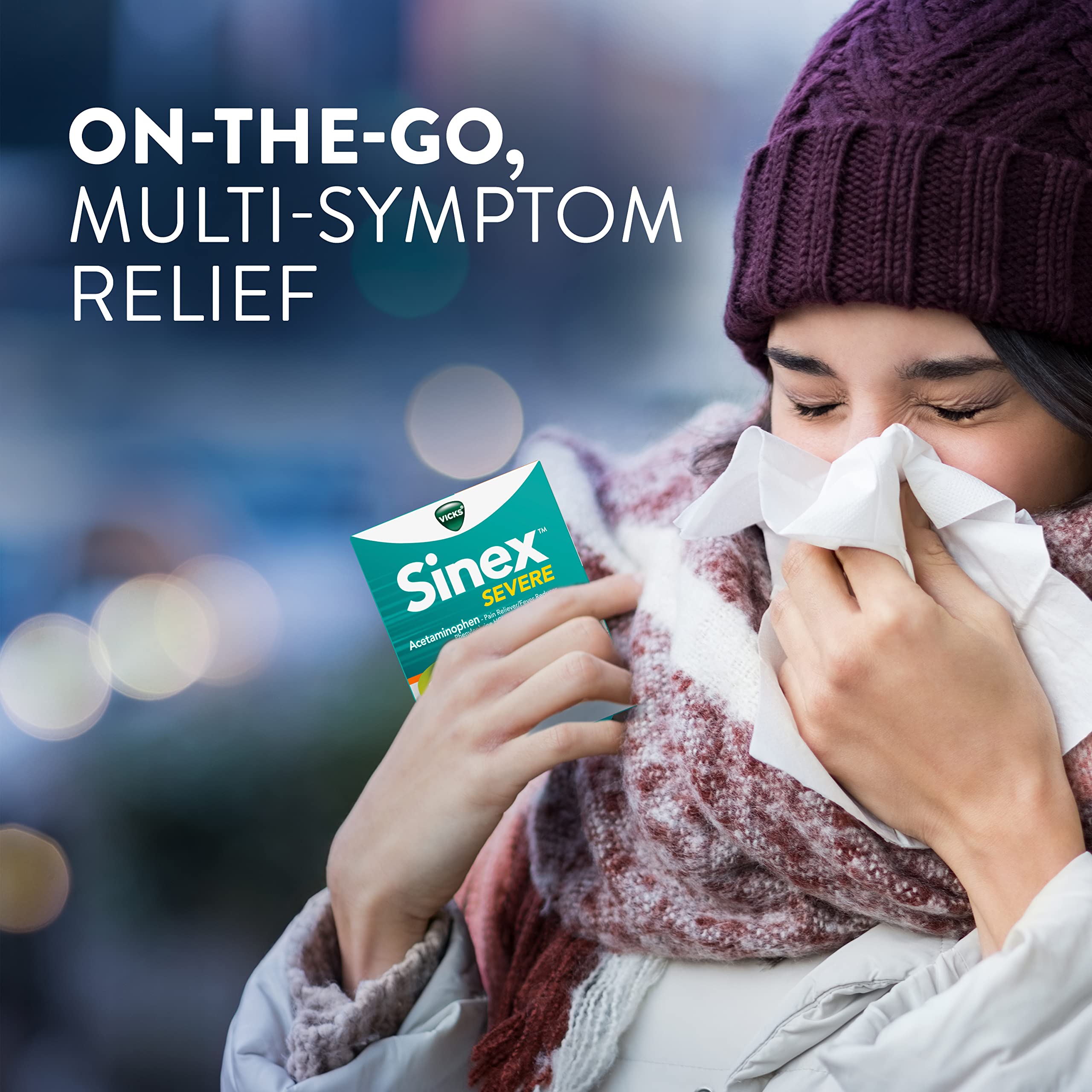 Vicks Sinex SEVERE LiquiCaps, All-In-One Sinus Relief, Non-Drowsy, Nasal Decongestant, Maximum Strength Relief of Sinus Headache, Pain, Pressure, & Congestion, 24 LiquiCaps