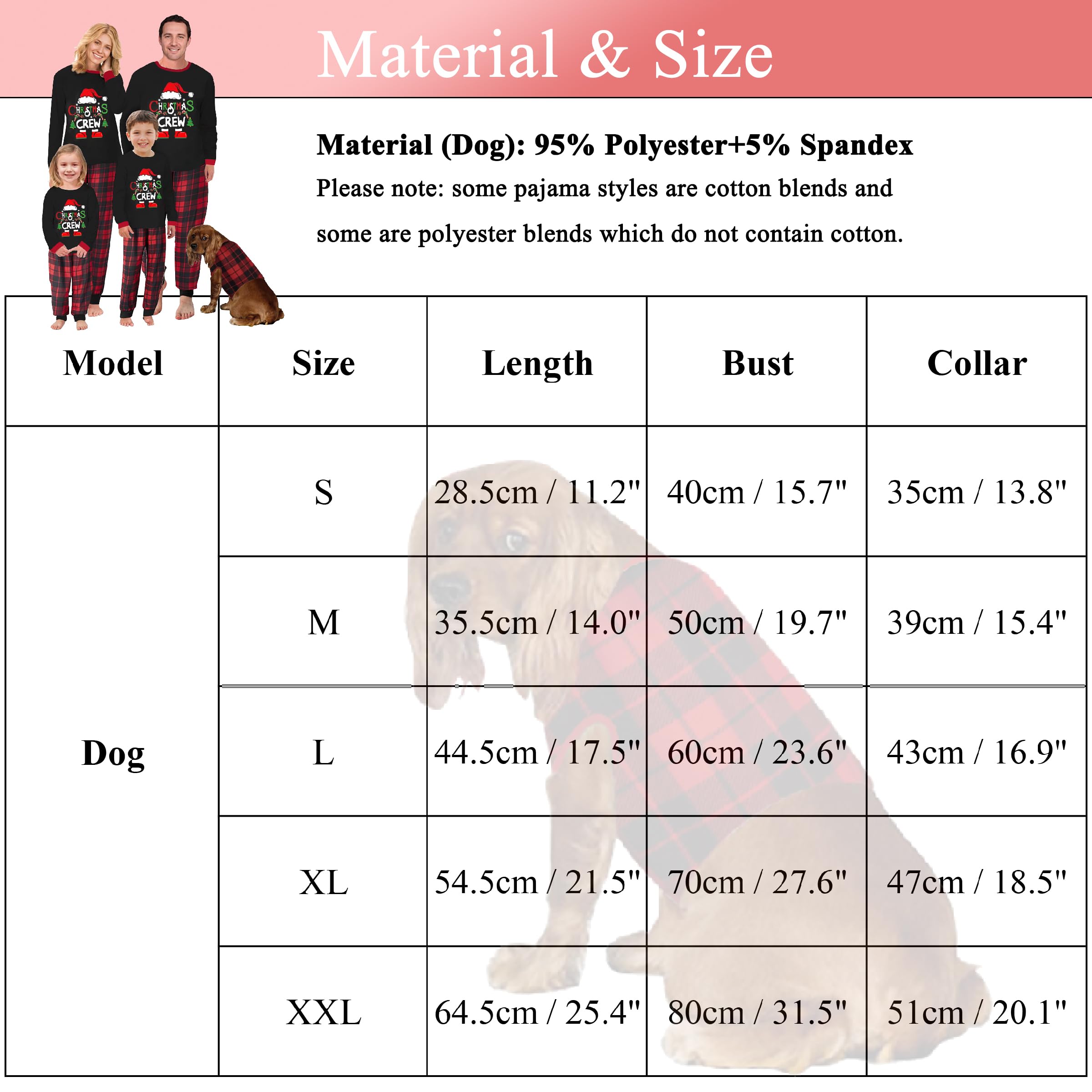 Manooby Christmas Pajamas for Family,Christmas Pajamas Matching Sets,Family Xmas Pjs for Dog (M,Style 07 (Black Red)