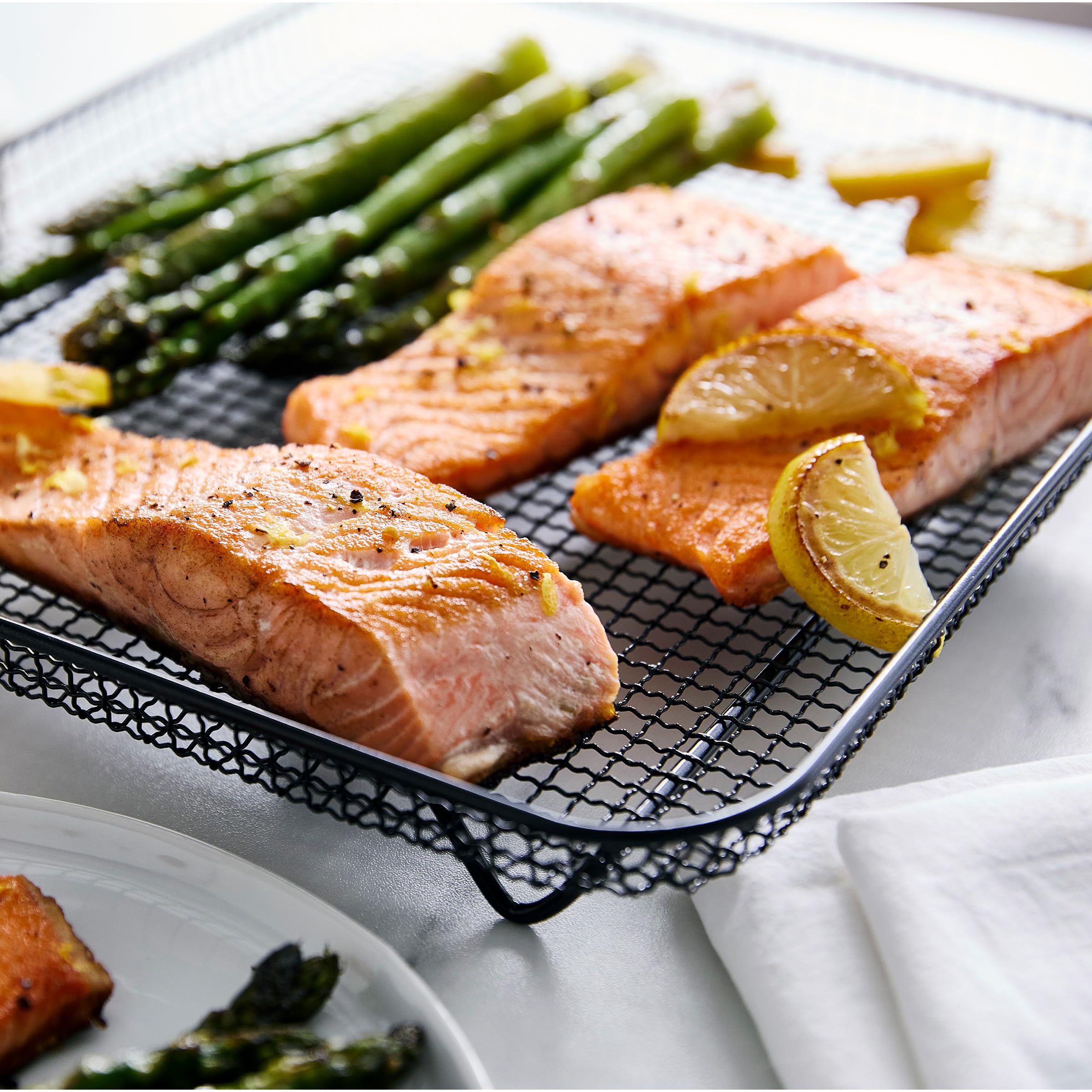 GreenPan 13-in-1 Elite Countertop Convection Oven and Air Fryer, PFOA and PFAS-Free Ceramic Tray and Pizza Pan, Adjustable Racks, Multifunction Presets, Toaster, Bake Broil Roast, Stainless Steel